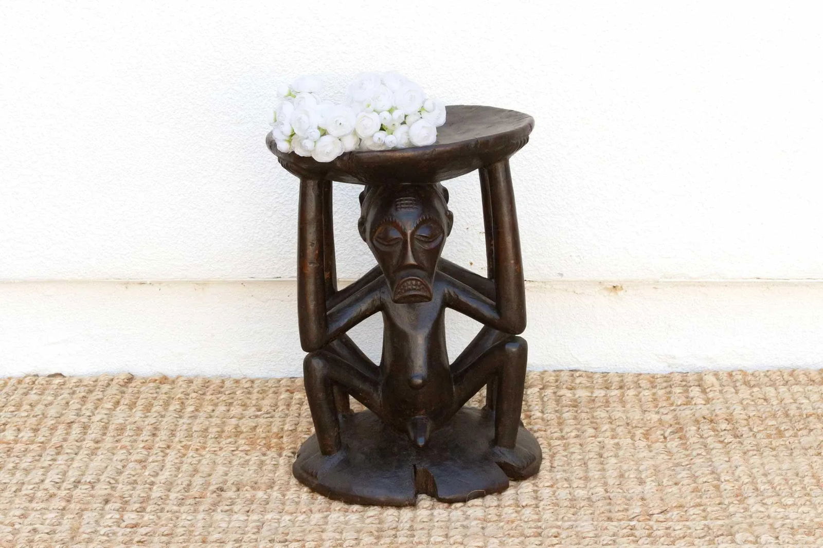 Tribal Songye Figwal Carved Stool - 2