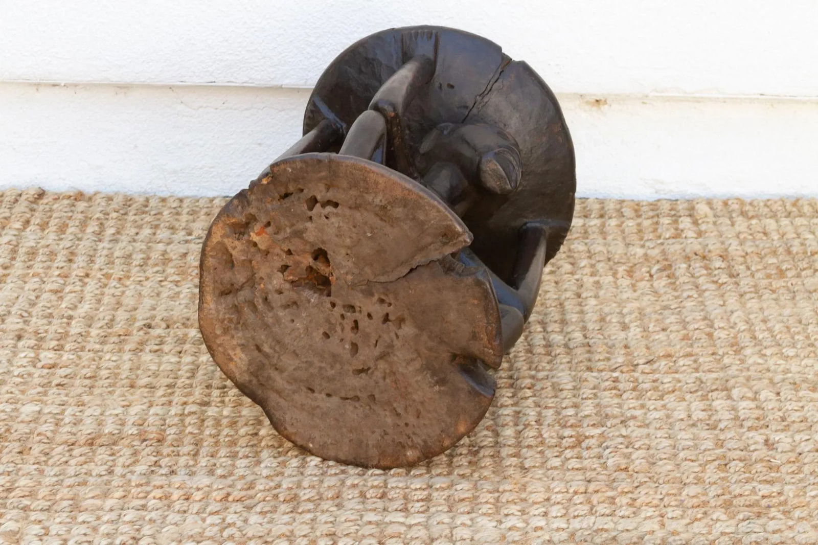 Tribal Songye Figwal Carved Stool - 9