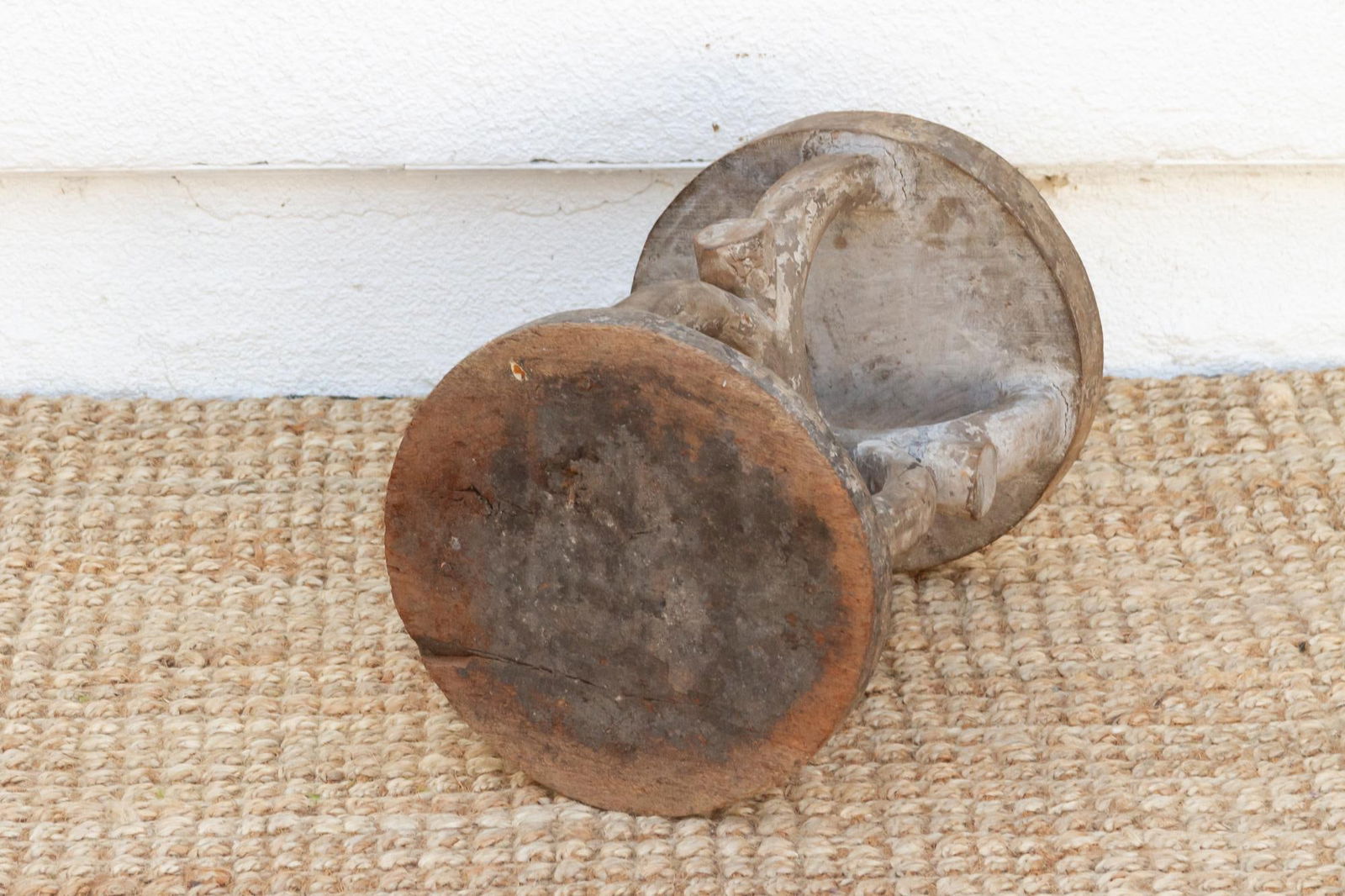 Antique Oxidized Wood Spider Stool - 7