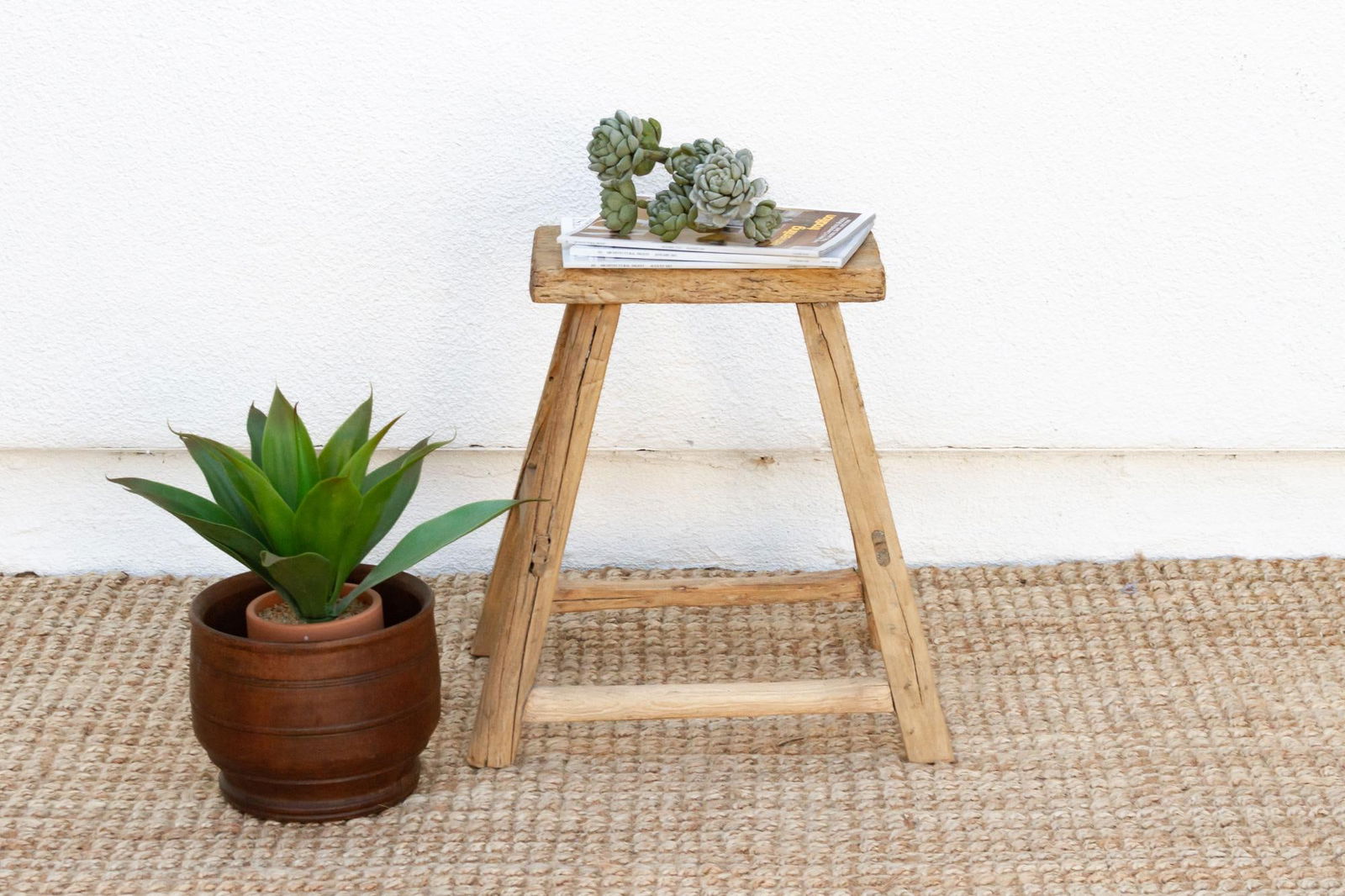 Antique Charming Country Stool - 2