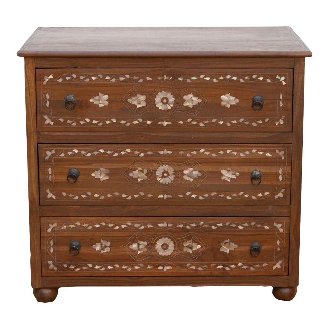 Mother of Pearl Inlay Damascus Dresser: Inspired by the rich tradition of Damascene inlay. Our Damascus custom-designed nightstands are reconstructed from reclaimed wood and adorned with genuine sea mother-of-pearl. this Inlay nightstand