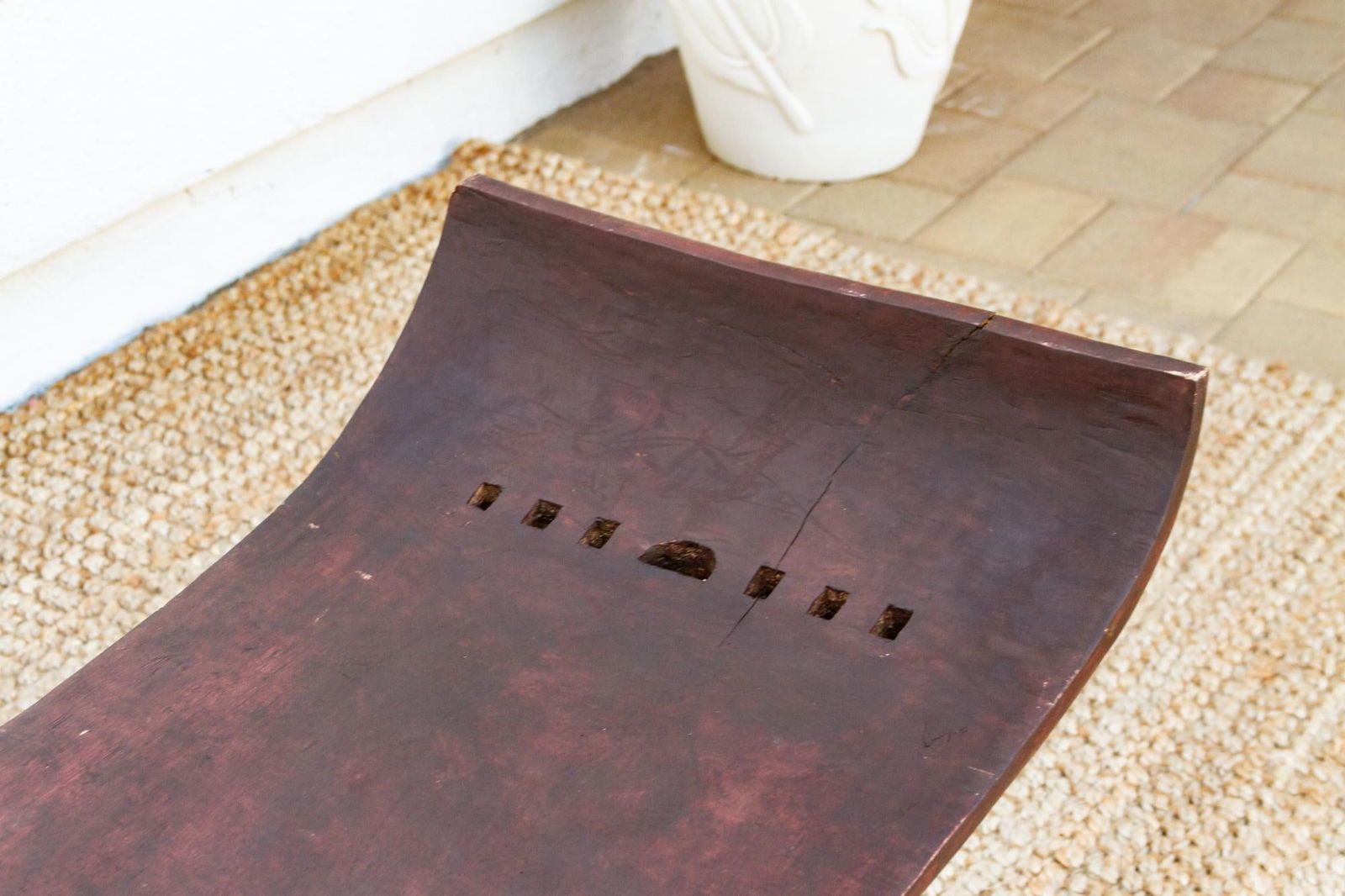 Large Vintage African Tribal Ashanti Stool - 5