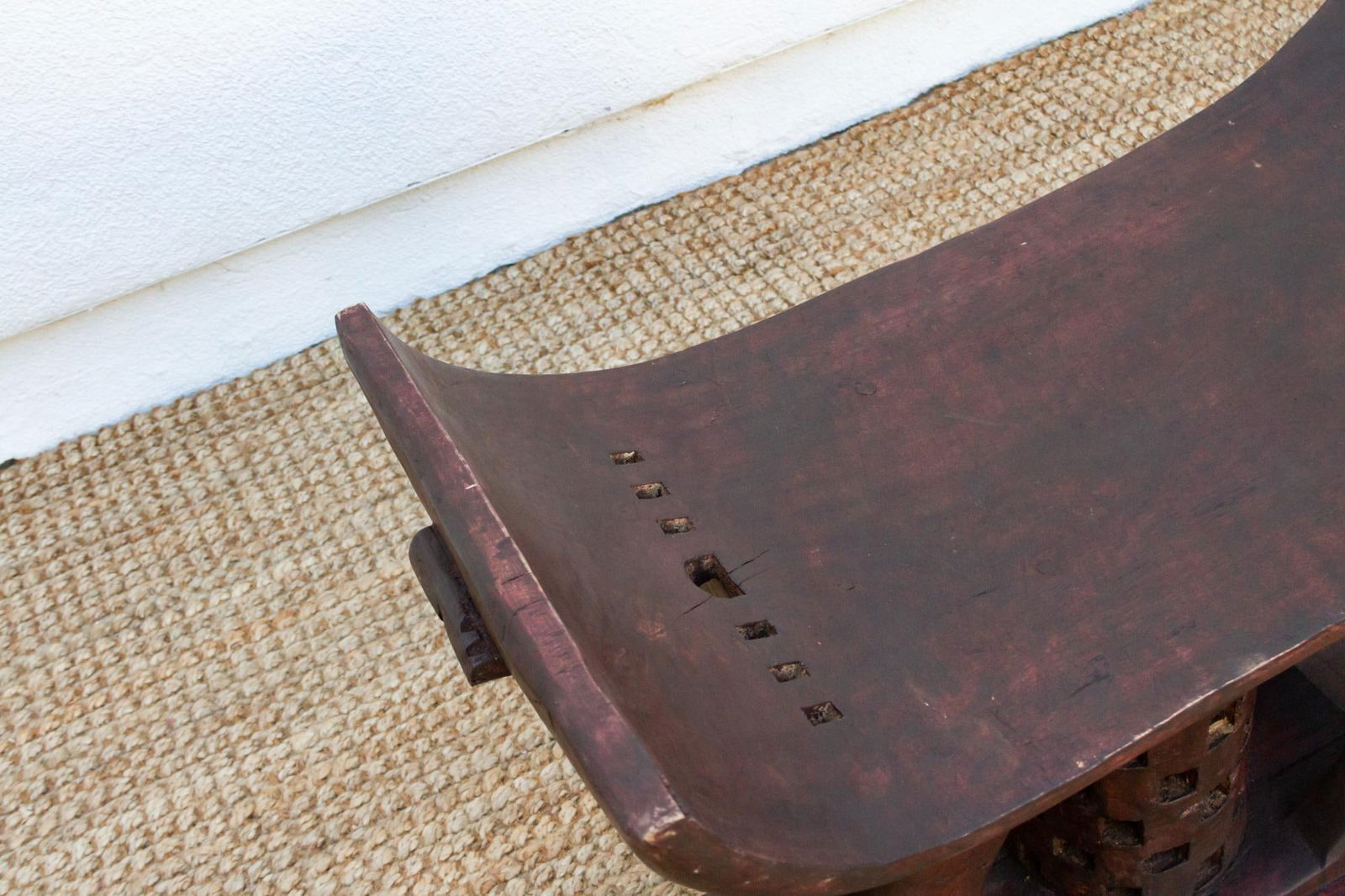 Large Vintage African Tribal Ashanti Stool - 6