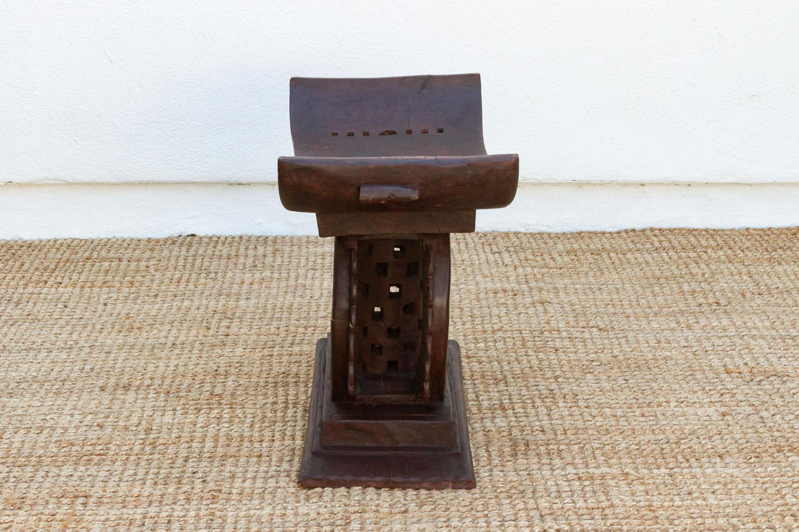 Large Vintage African Tribal Ashanti Stool - 7