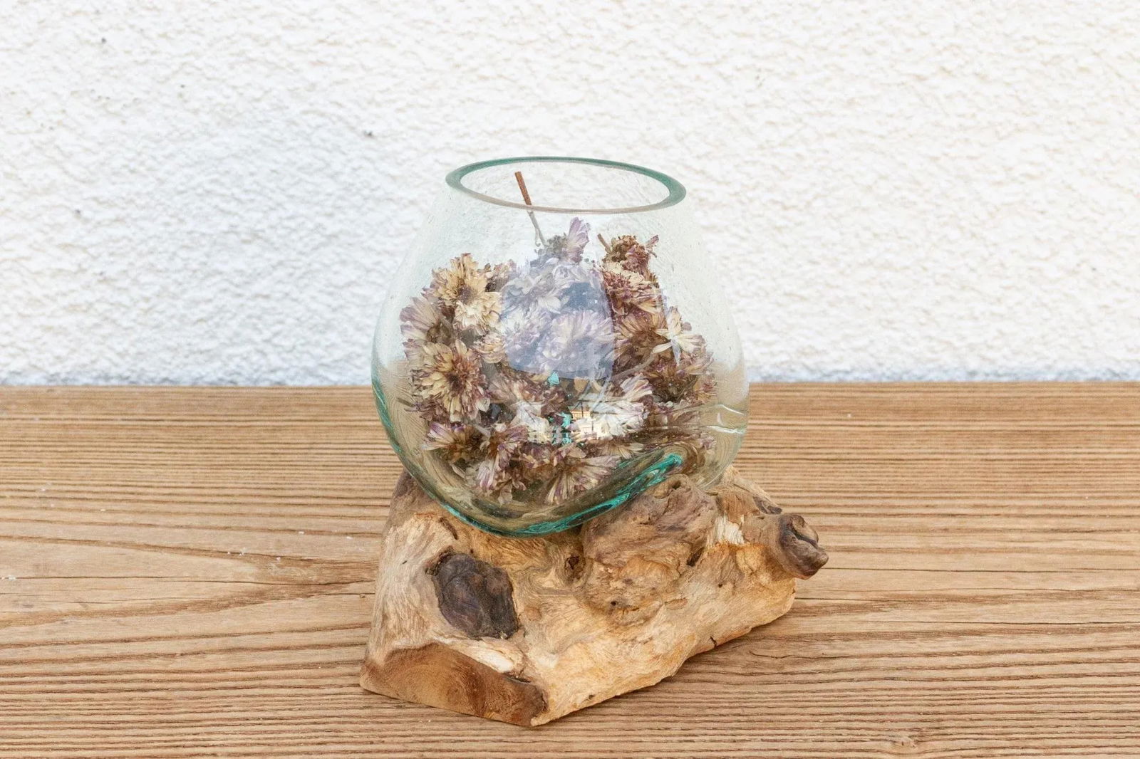 Small Glass & Driftwood Bowl - 2