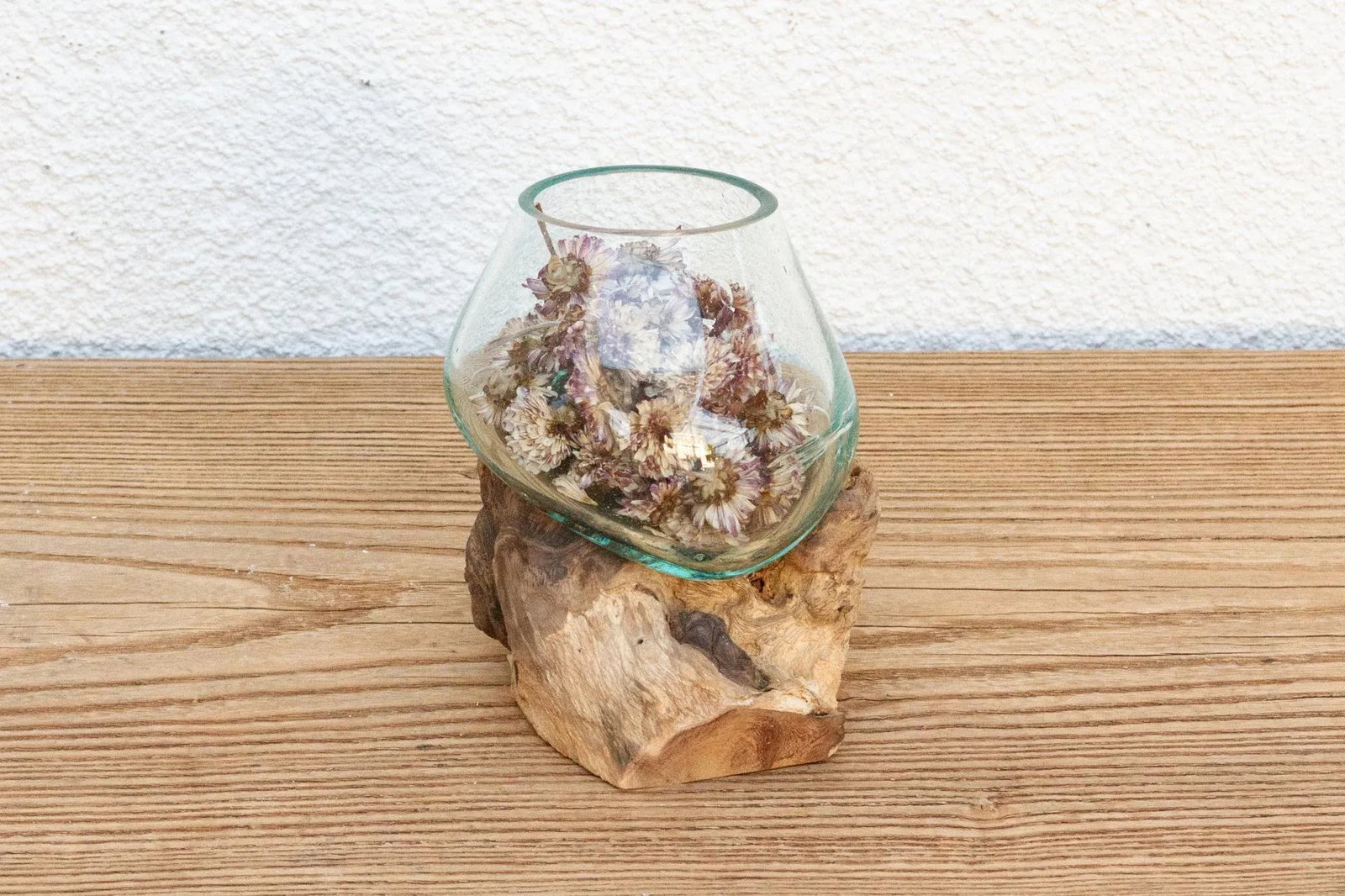 Small Glass & Driftwood Bowl - 3