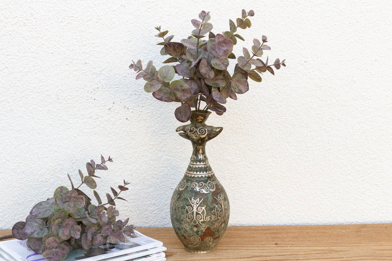 Antique Chinese Patinated Bronze Vase - 2