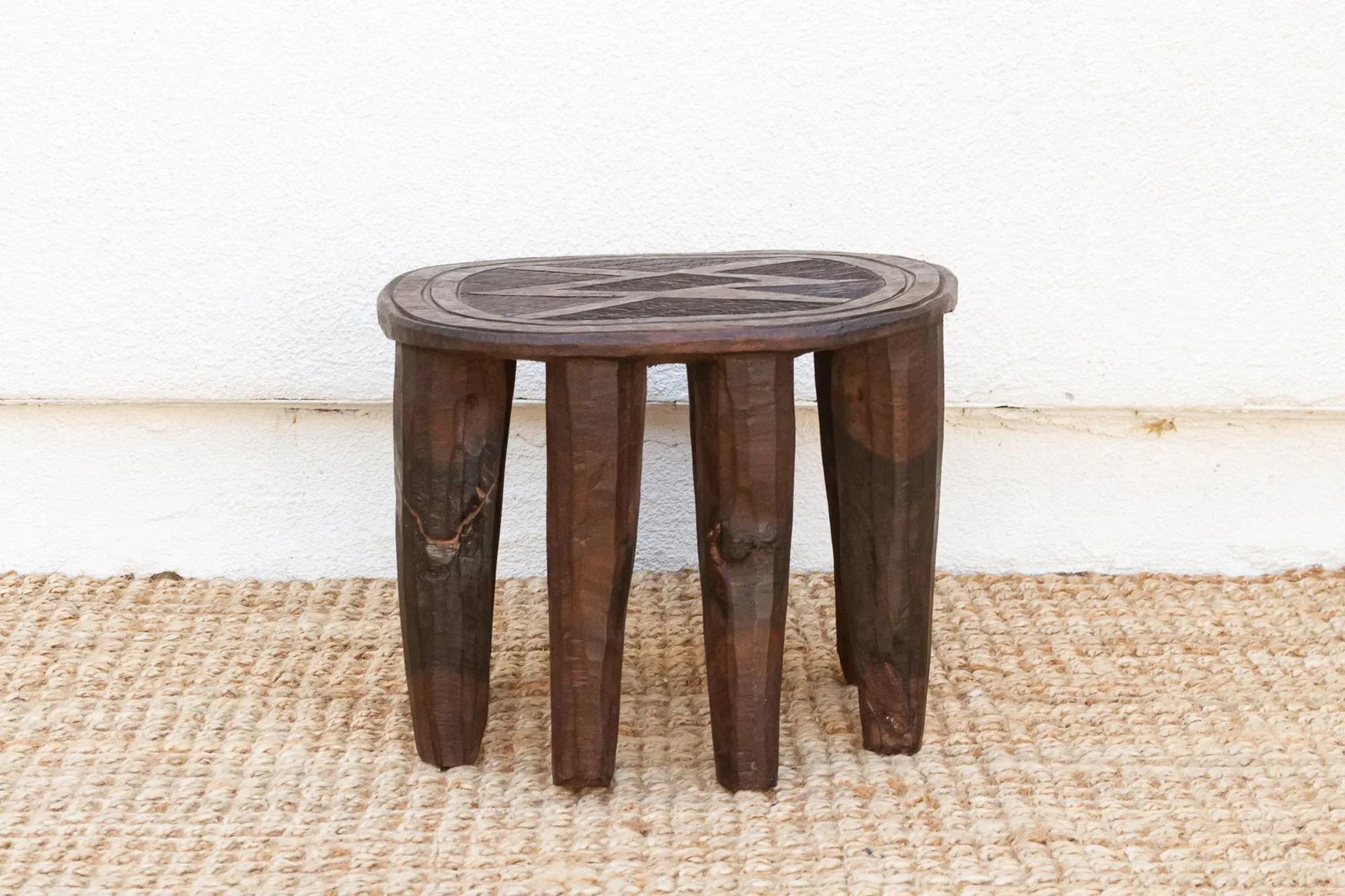 Egan Nupe Rustic African Stool - 3