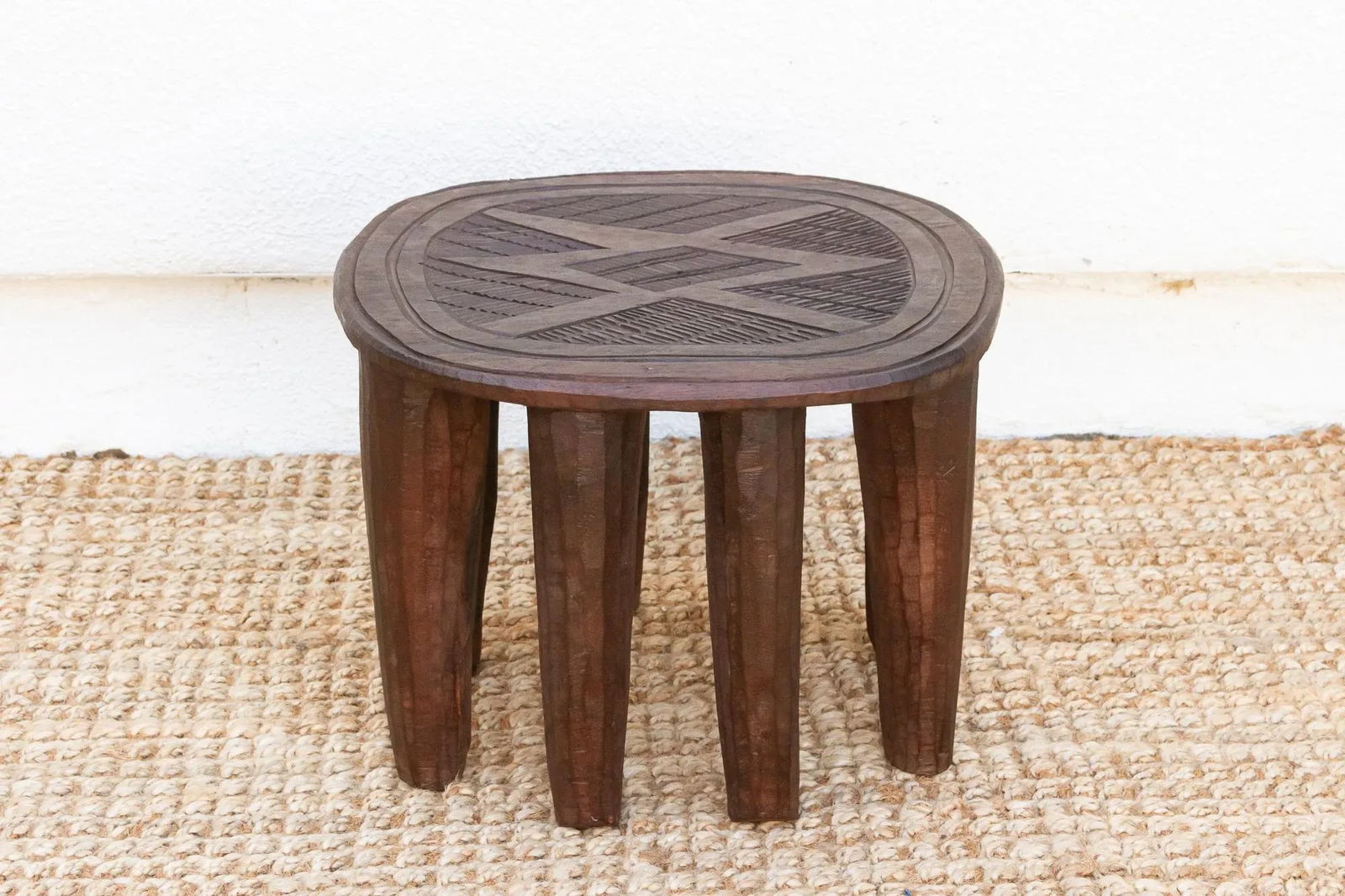 Egan Nupe Rustic African Stool - 5