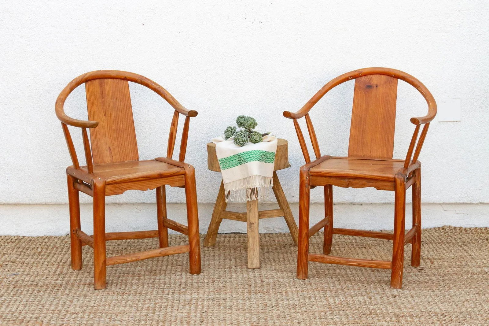 Pair of Antique Horse Shoe Chairs - 10