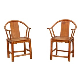 Pair of Antique Horse Shoe Chairs