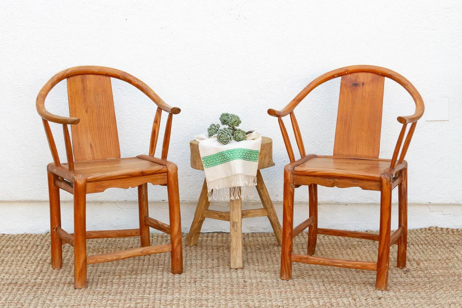 Pair of Antique Horse Shoe Chairs - 2