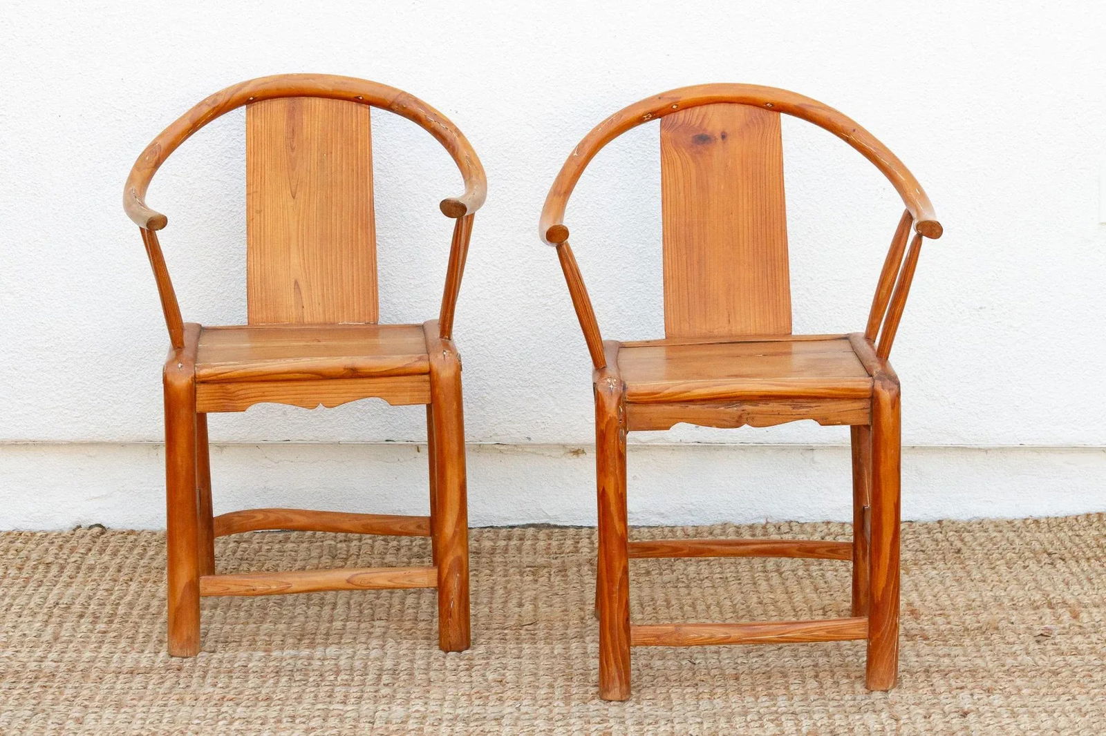 Pair of Antique Horse Shoe Chairs - 4