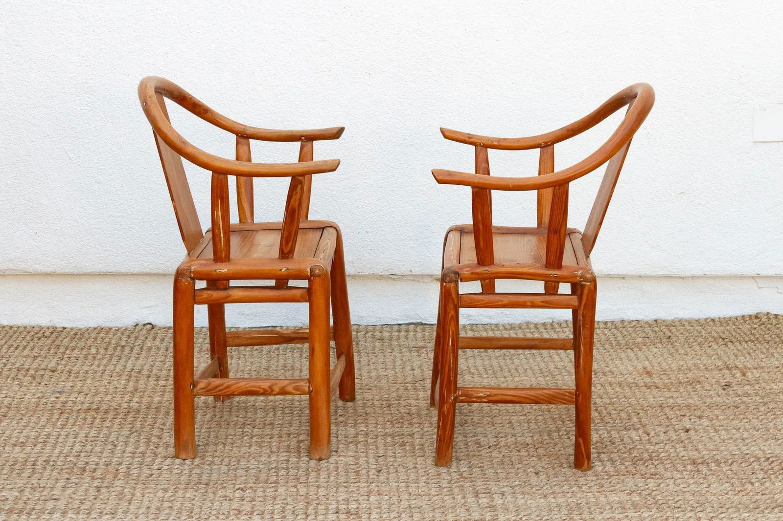 Pair of Antique Horse Shoe Chairs - 5