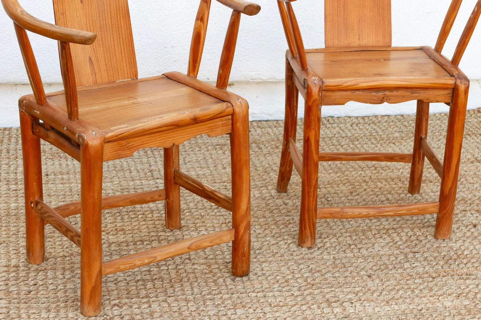 Pair of Antique Horse Shoe Chairs - 9