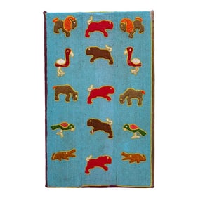20th Century Animal Beaded Wall Tapestry