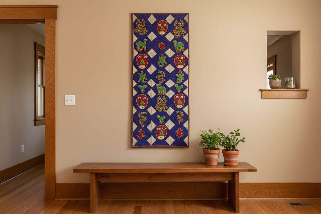 Vintage Yoruba Spirit Beaded Wall Panel - 2