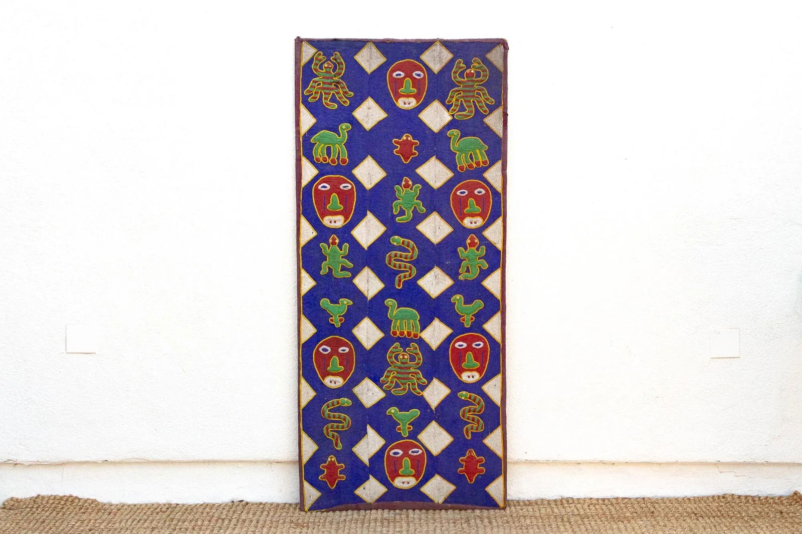 Vintage Yoruba Spirit Beaded Wall Panel - 4