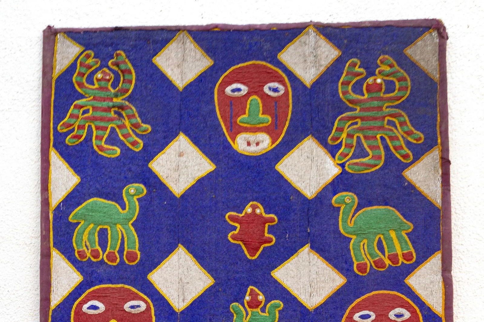 Vintage Yoruba Spirit Beaded Wall Panel - 5