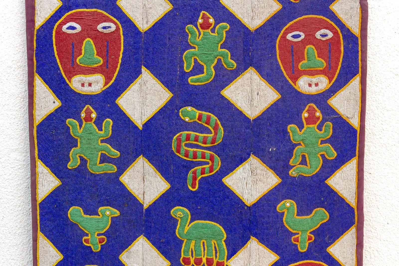 Vintage Yoruba Spirit Beaded Wall Panel - 7