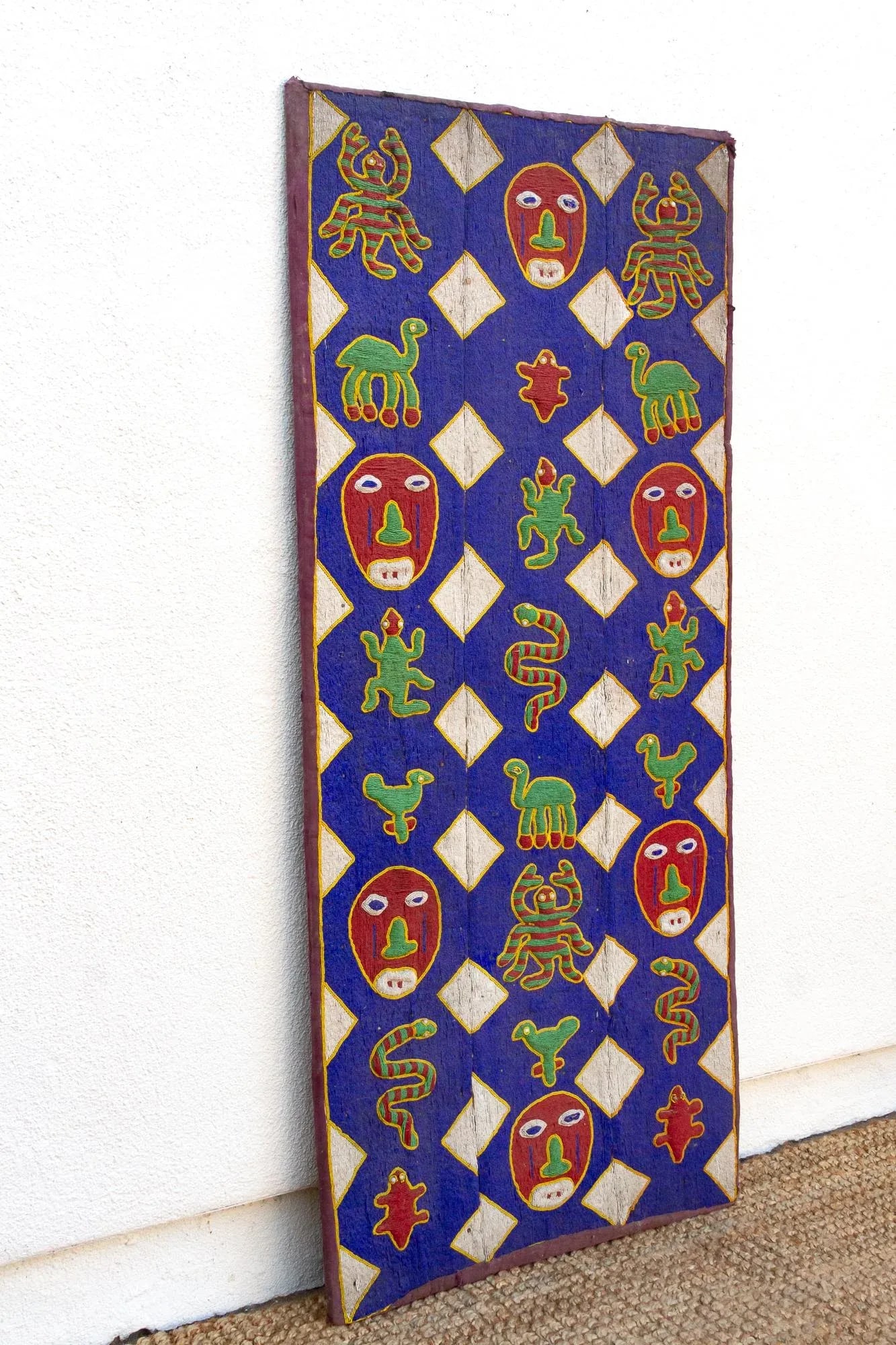 Vintage Yoruba Spirit Beaded Wall Panel - 8