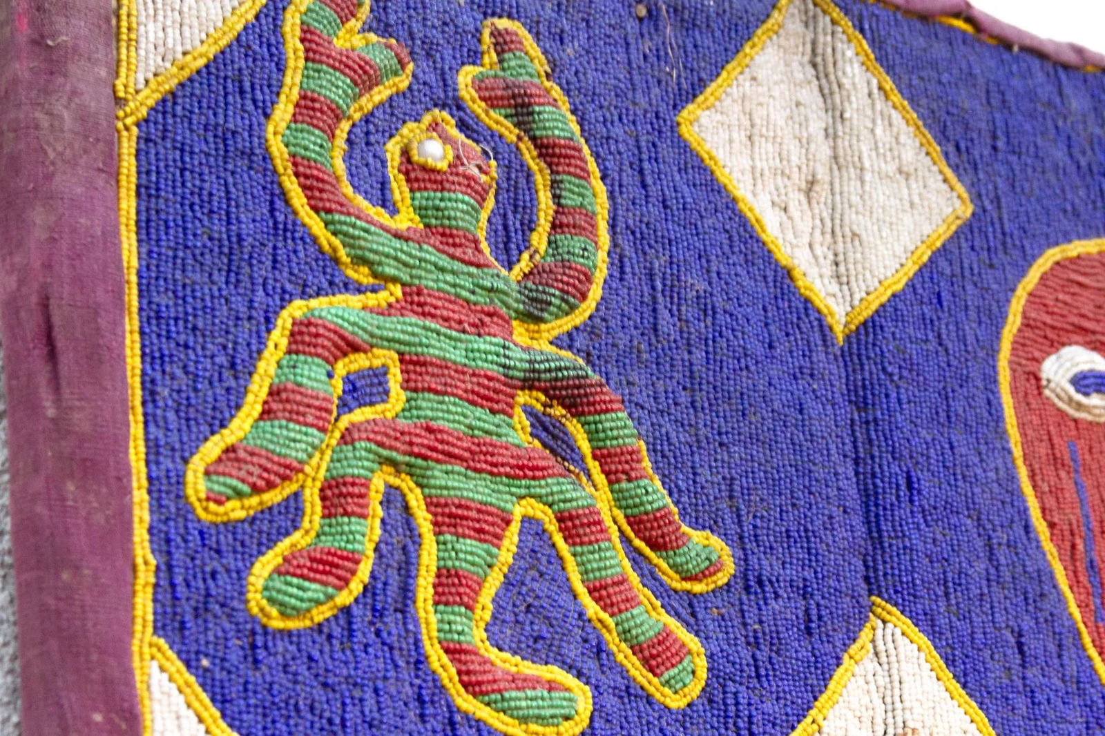 Vintage Yoruba Spirit Beaded Wall Panel - 9