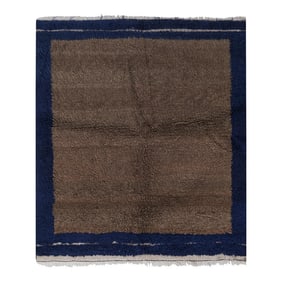 Vintage Angora Wool Turkish Shaggy Rug 4'2'' X 5'2''