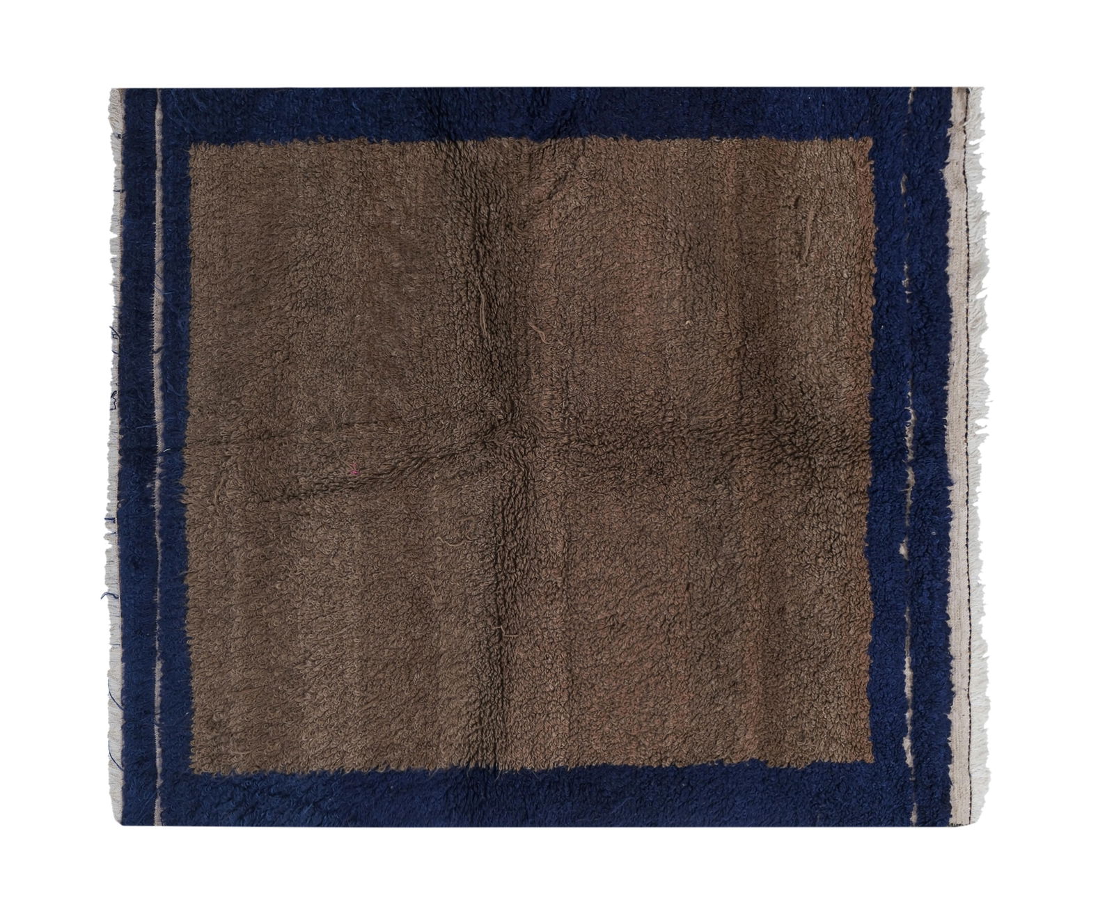 Vintage Angora Wool Turkish Shaggy Rug 4'2'' X 5'2'' - 2