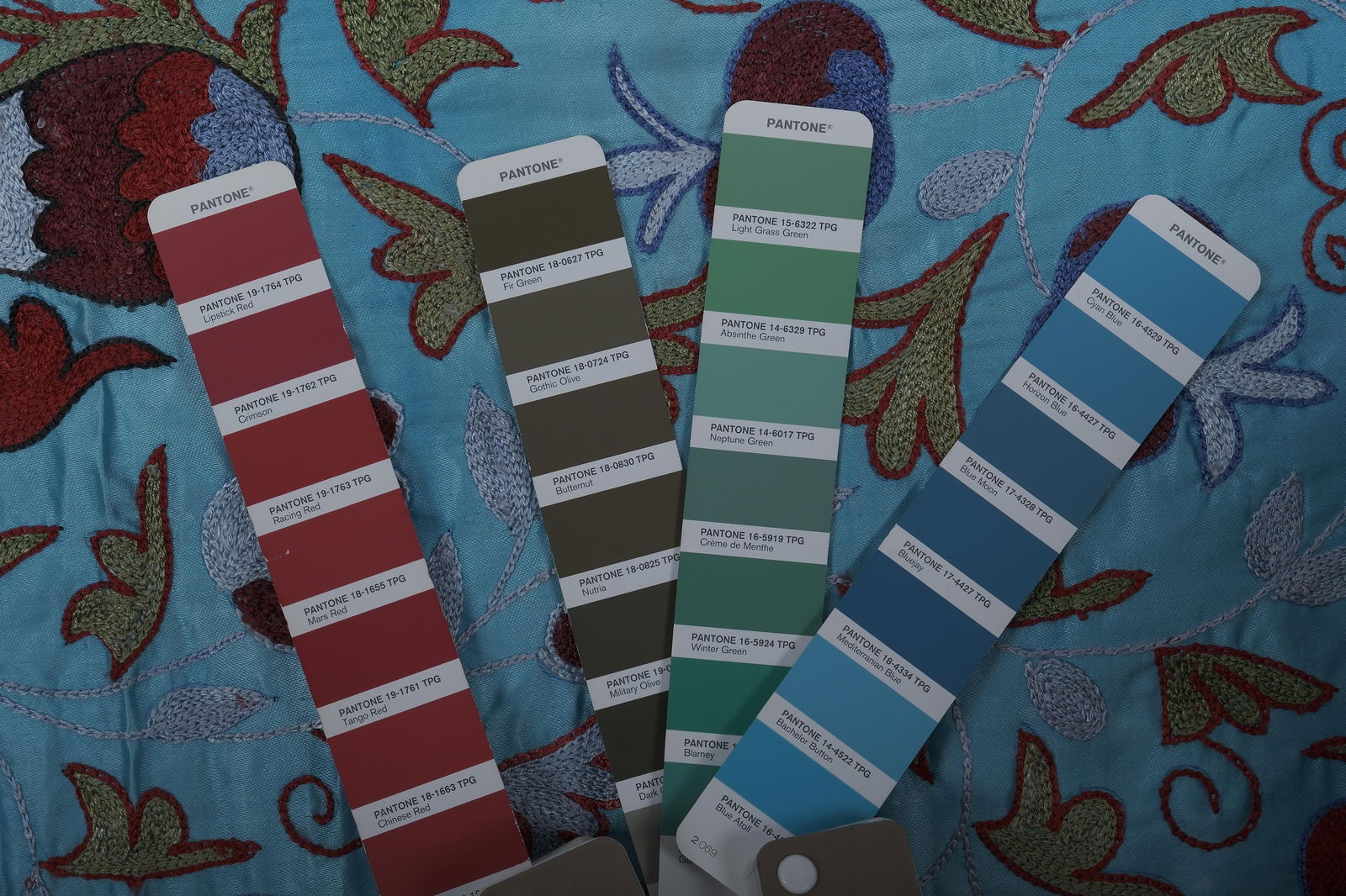 Blue Suzani Wall Tapestry - Floral Wall Decor 1'7'' X 6'2'' - 10