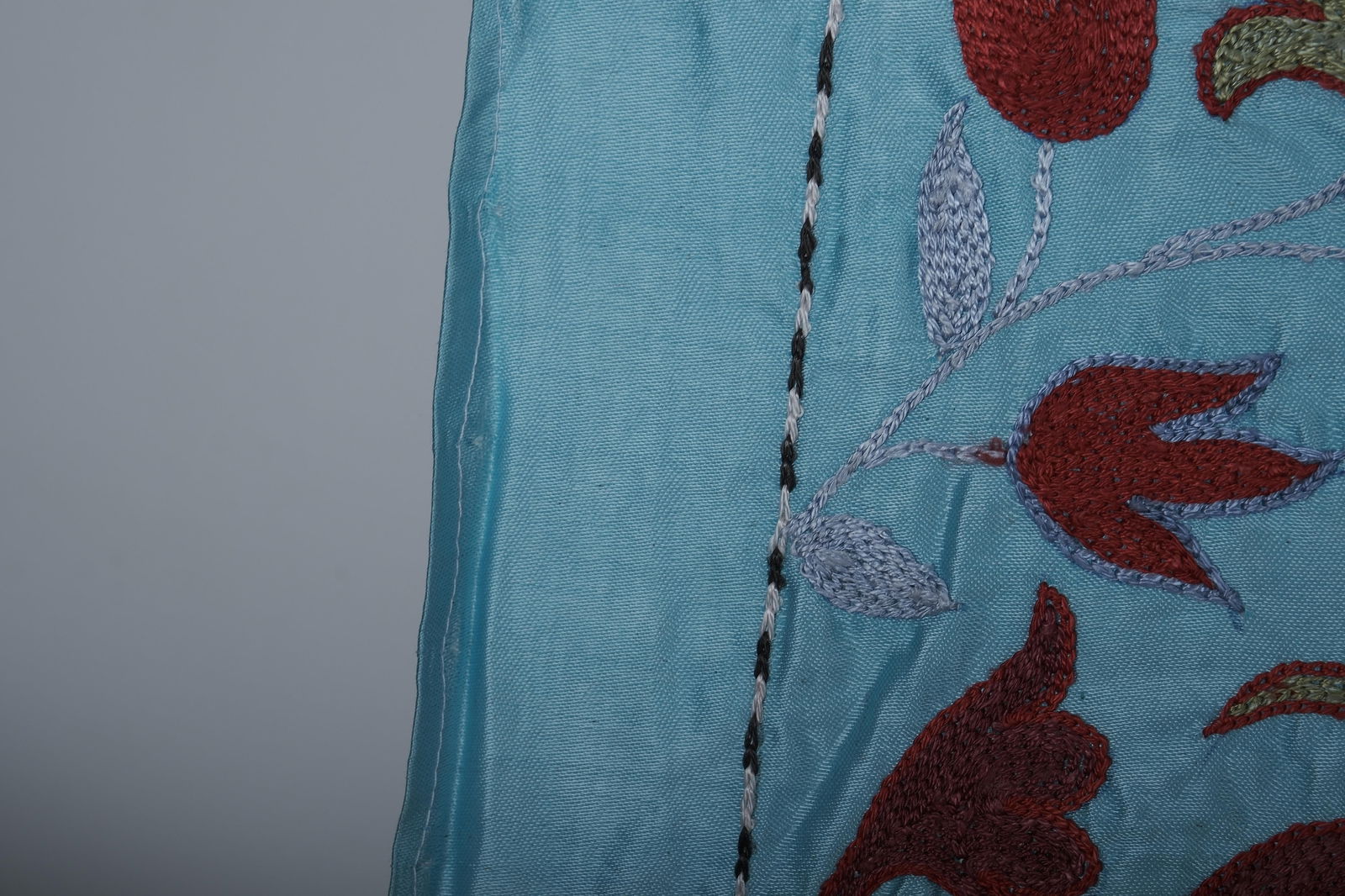 Blue Suzani Wall Tapestry - Floral Wall Decor 1'7'' X 6'2'' - 8