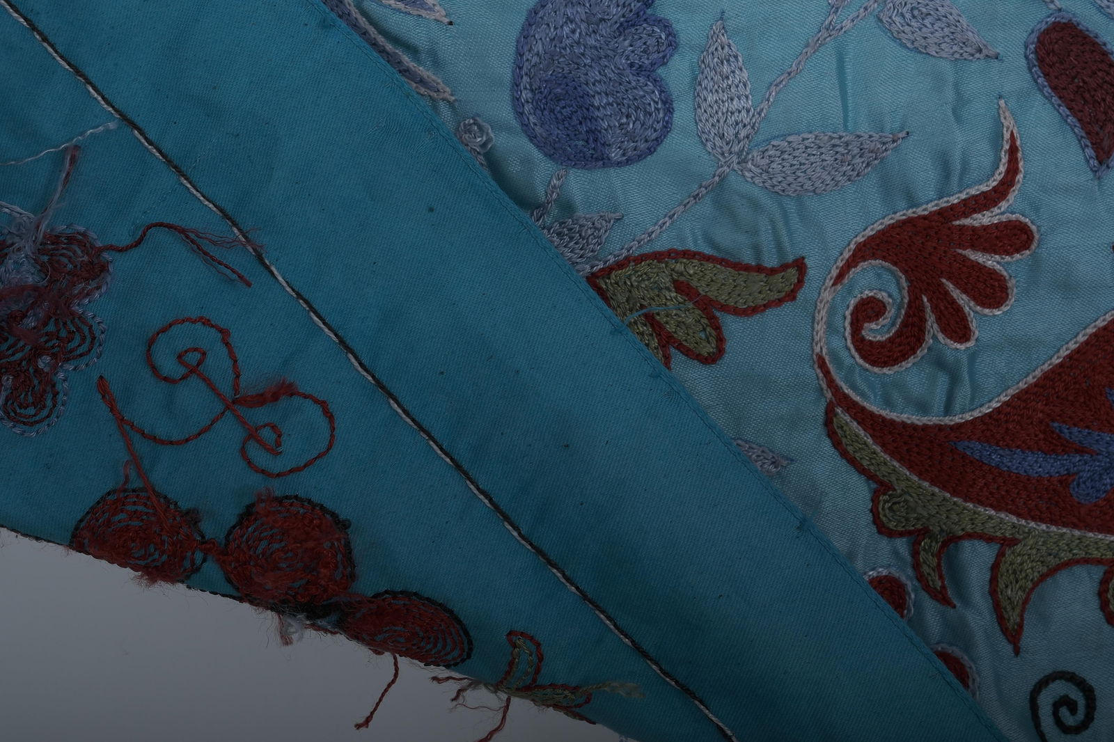 Blue Suzani Wall Tapestry - Floral Wall Decor 1'7'' X 6'2'' - 9