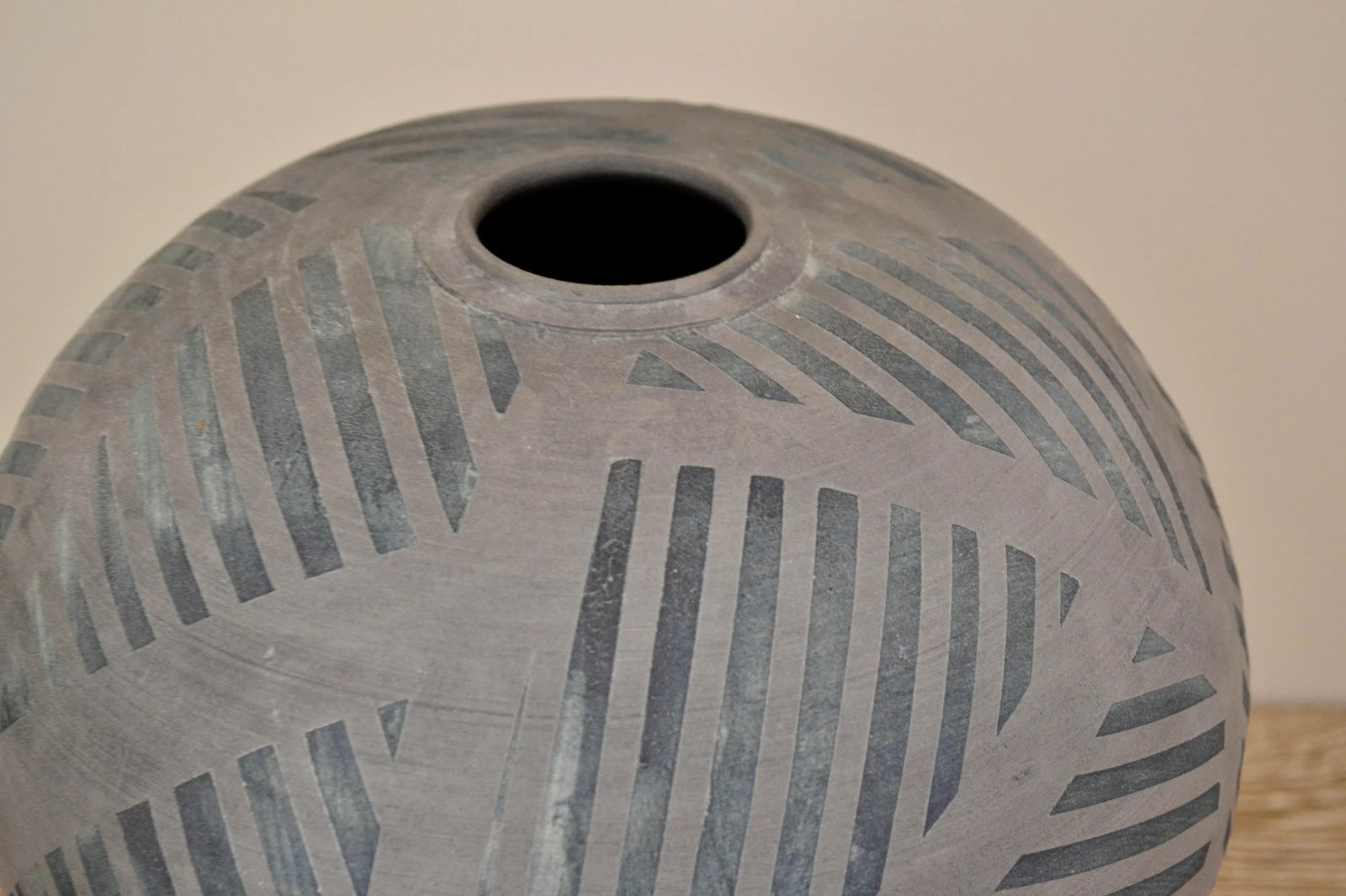 Large Mid 20th Century Raku Pottery Vase - 3