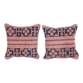 Turkish Carpet Rug Cushion Cover - a Pair 20'' X 20''