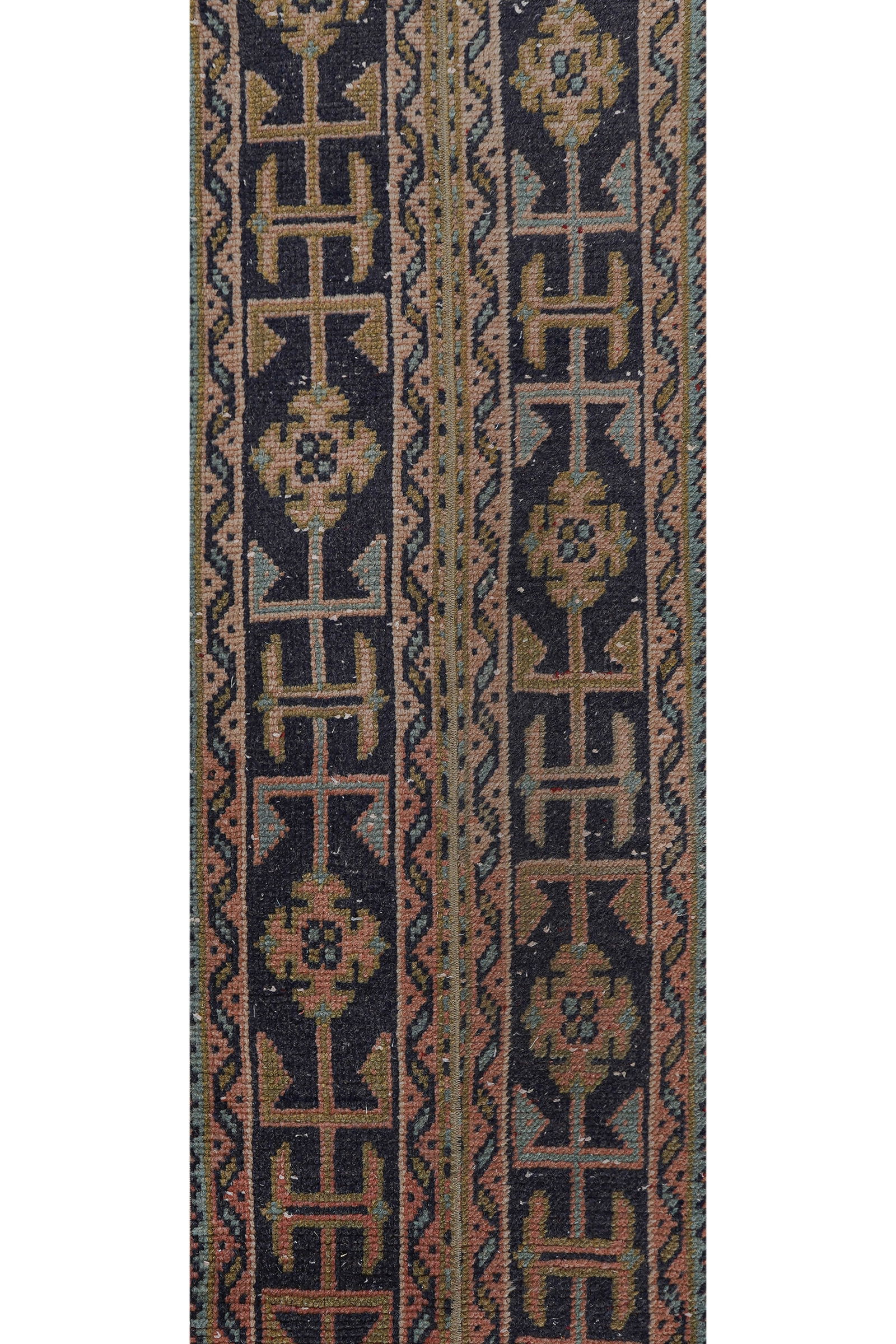 1960s Hand-Knotted Anatolian Karapinar Runner - Stair Carpet 1'6'' X 19'8'' - 5
