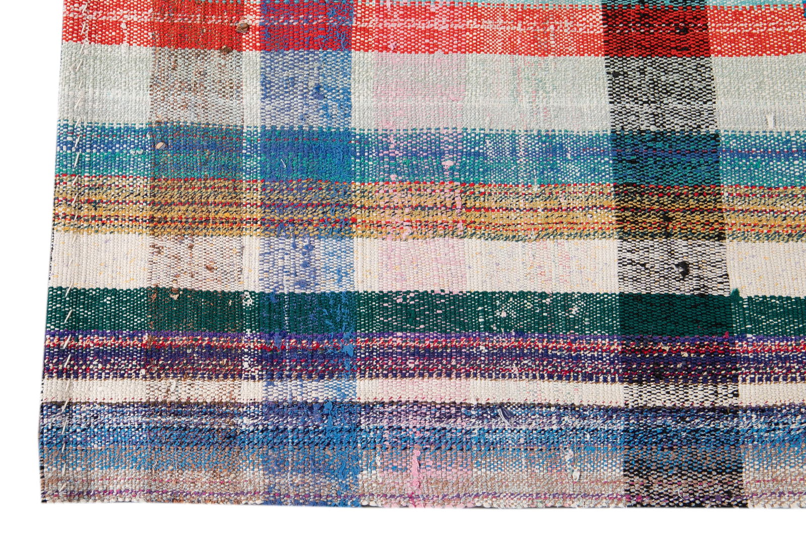 Vintage Flat-Weave Wool Runner 4 X 13 - 11