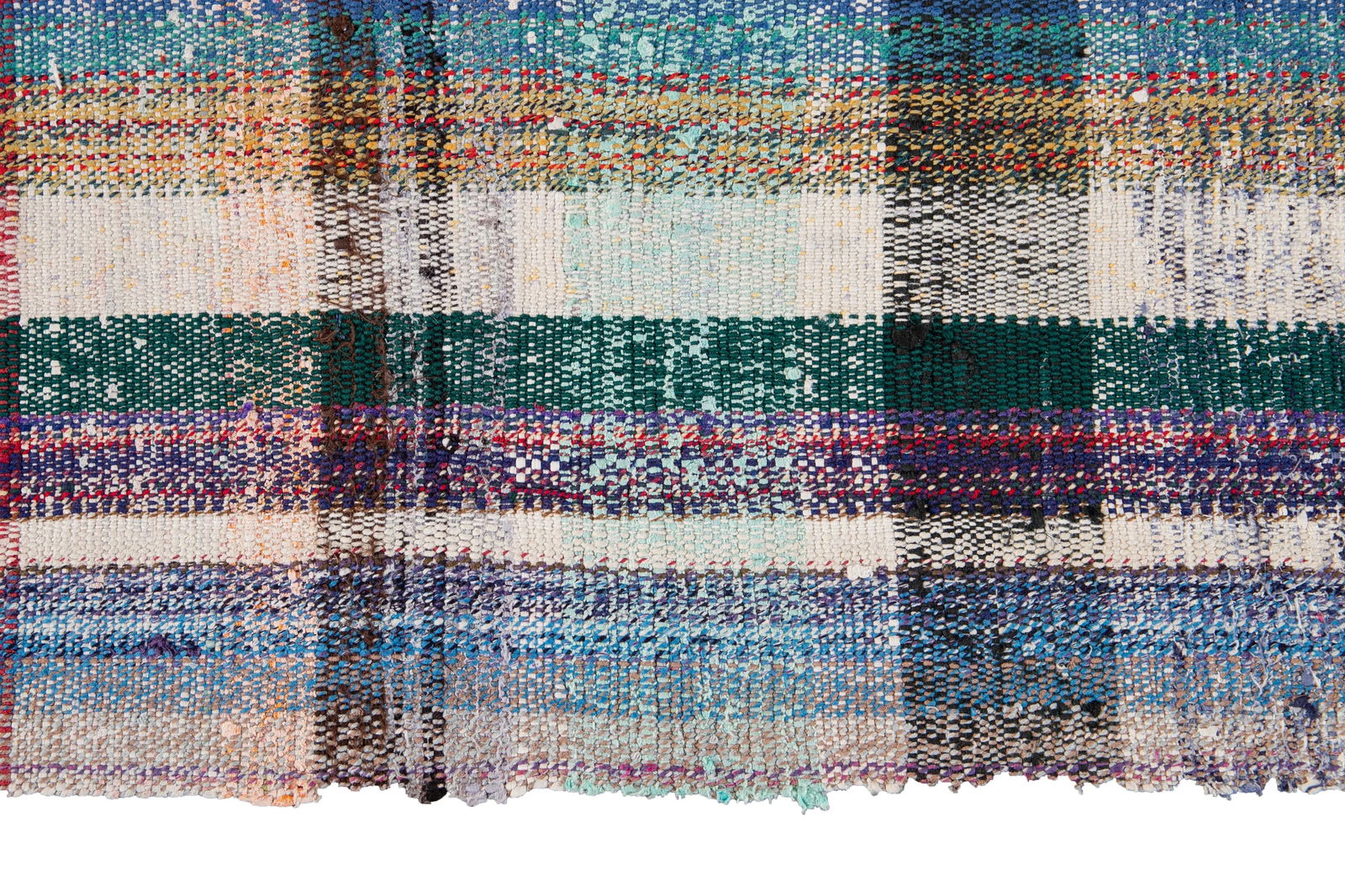 Vintage Flat-Weave Wool Runner 4 X 13 - 6