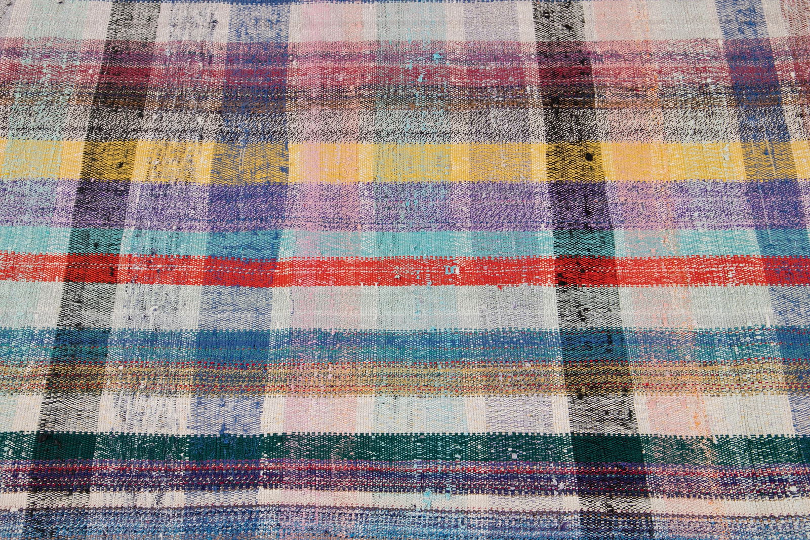 Vintage Flat-Weave Wool Runner 4 X 13 - 7