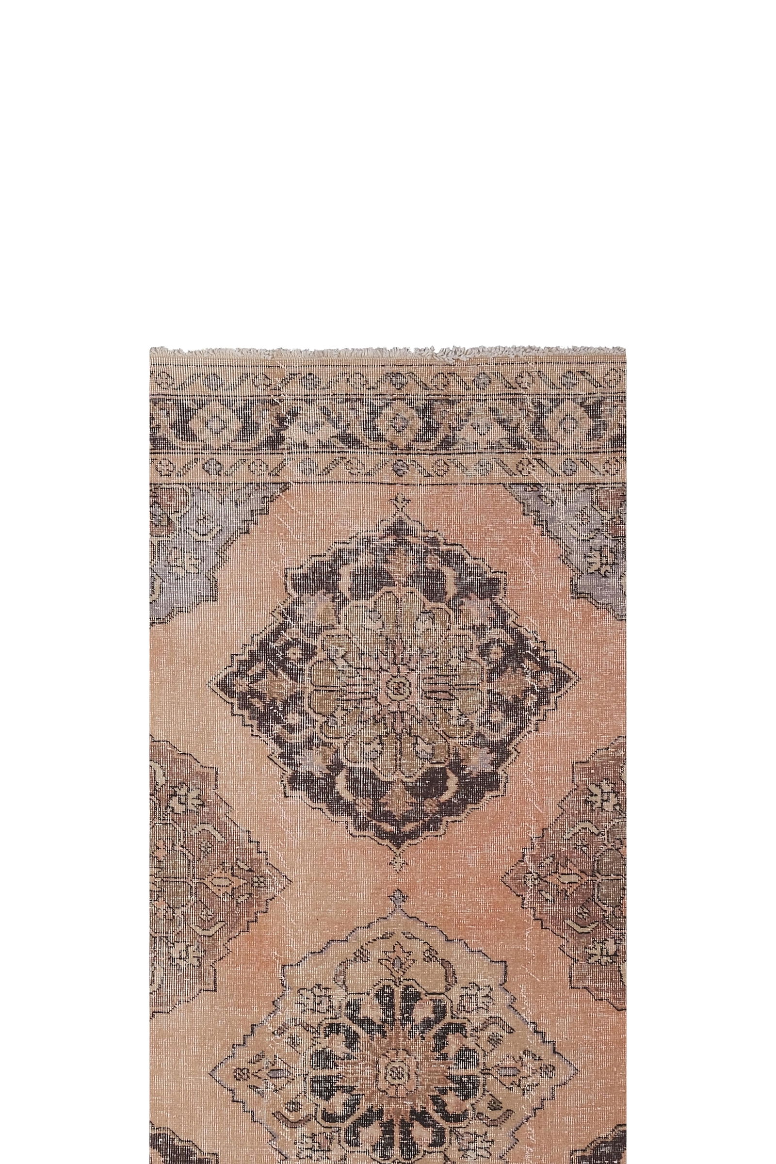 Vintage Turkish Oushak Handmade Runner 2'6'' X 23'7'' - 3