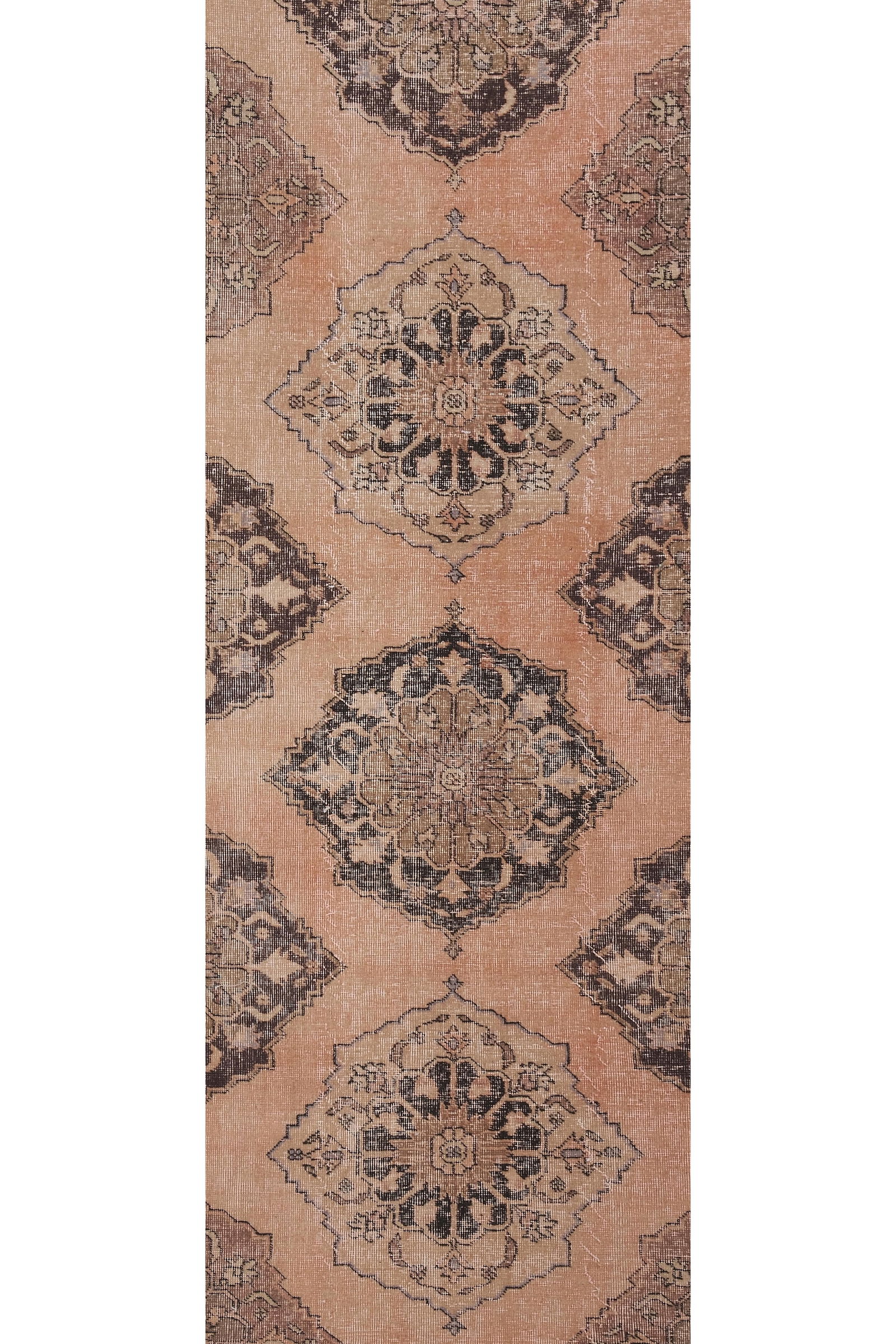 Vintage Turkish Oushak Handmade Runner 2'6'' X 23'7'' - 4