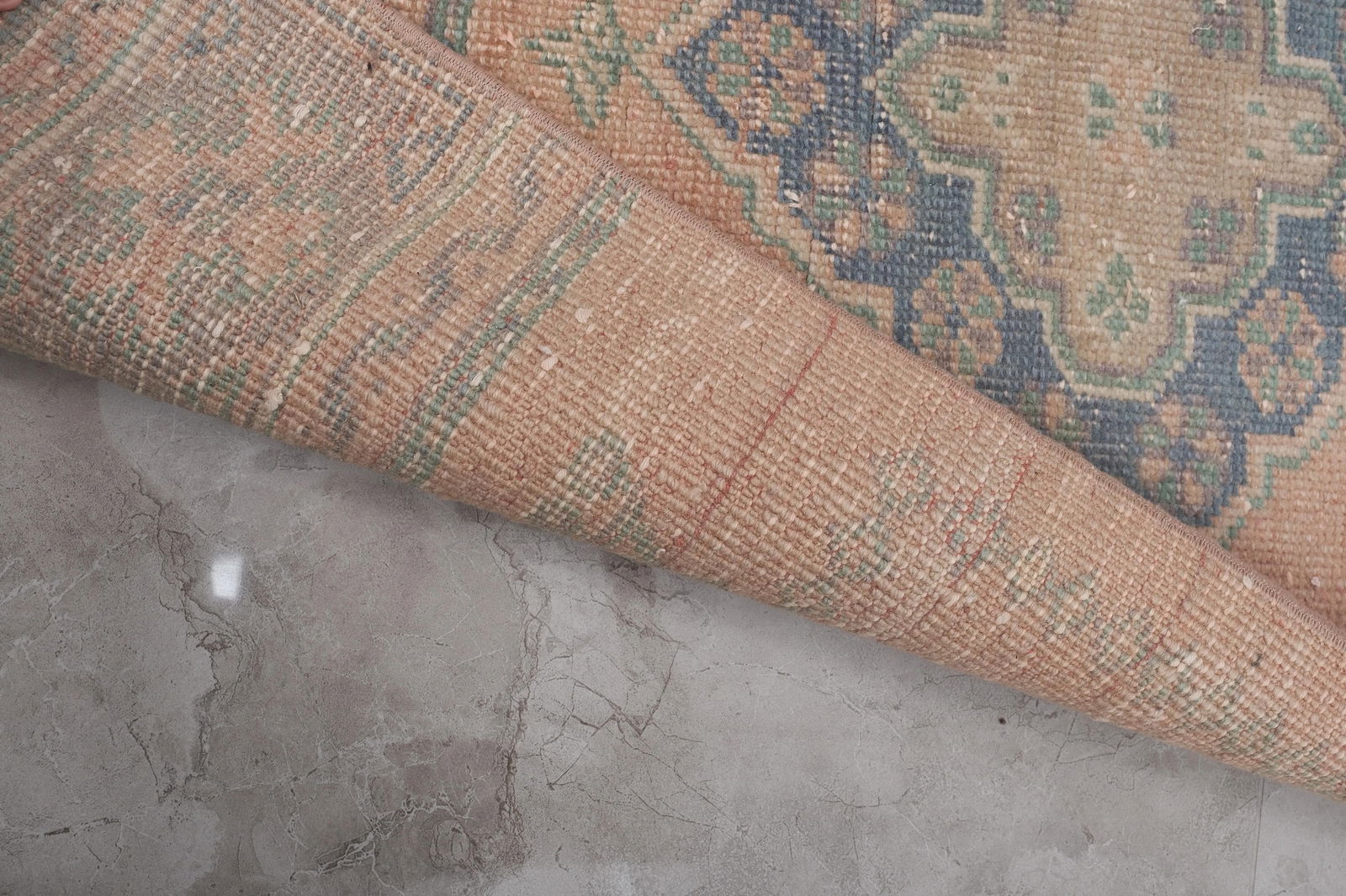 Turkish Handmade Runner - Gold Extra Long Stair Rug 2'6'' X 22'2'' - 11