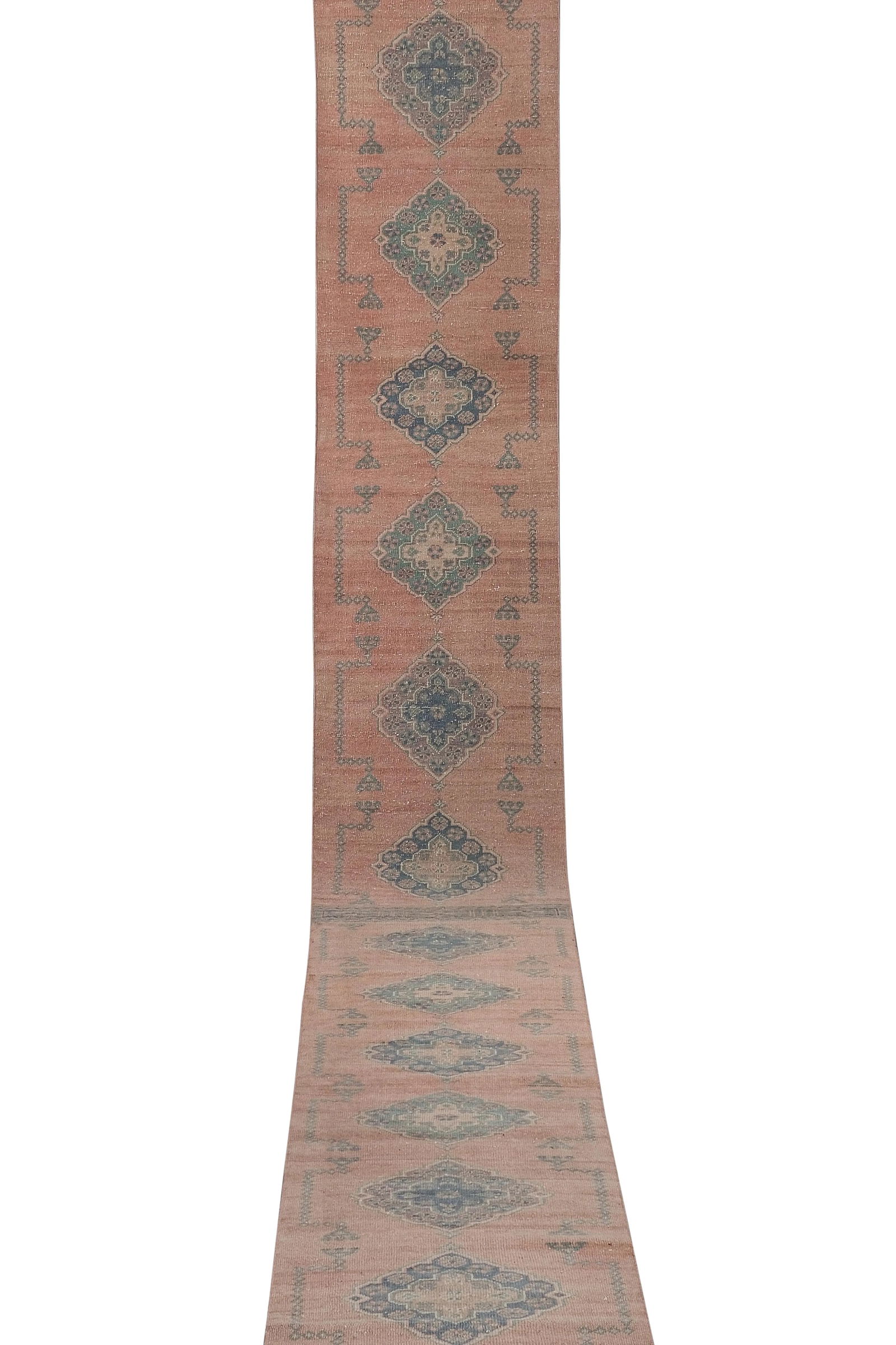 Turkish Handmade Runner - Gold Extra Long Stair Rug 2'6'' X 22'2'' - 2