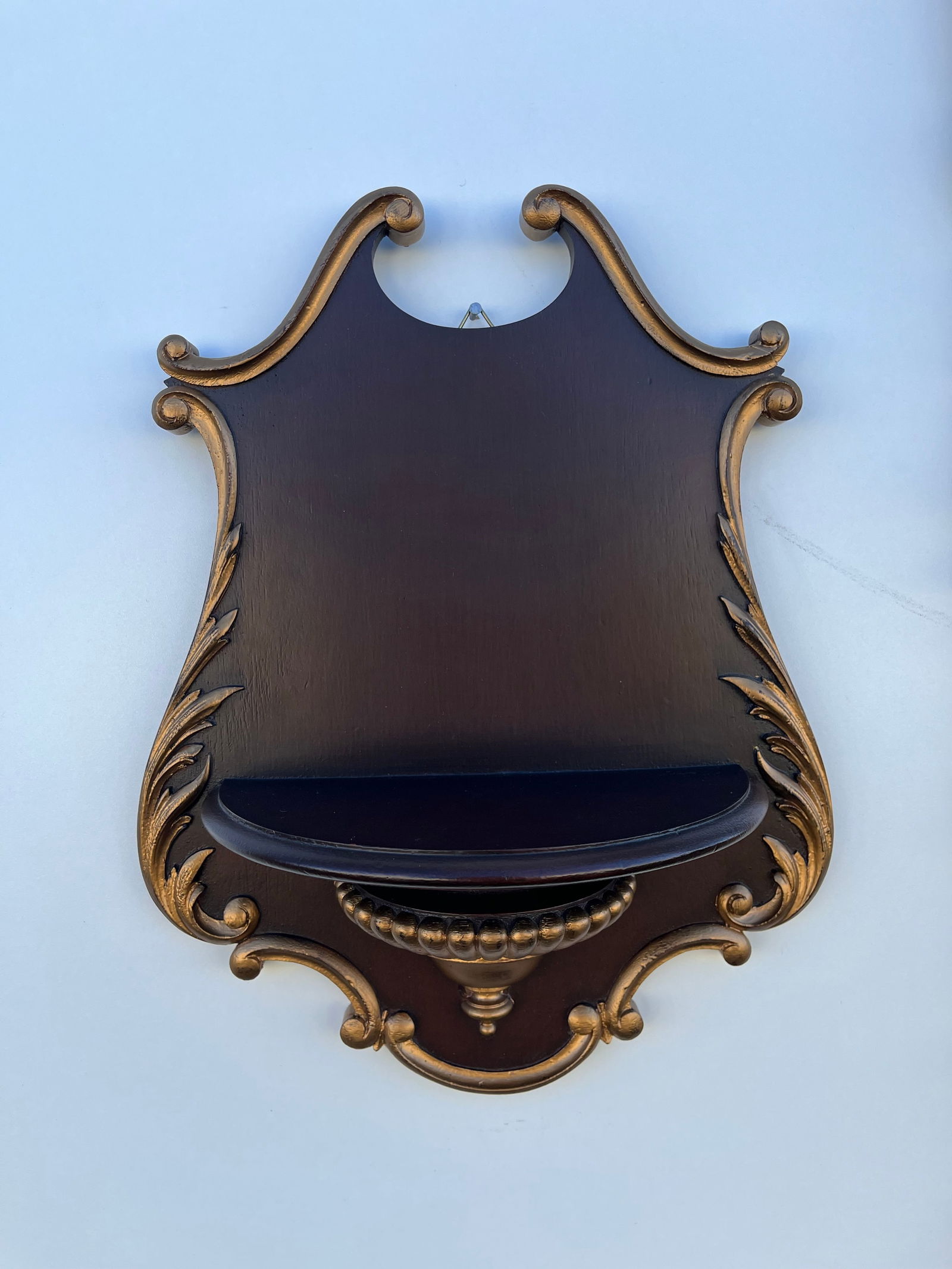 Florentine Style Mahogany Wall Mirror and Shelves, 3 Pieces - 8