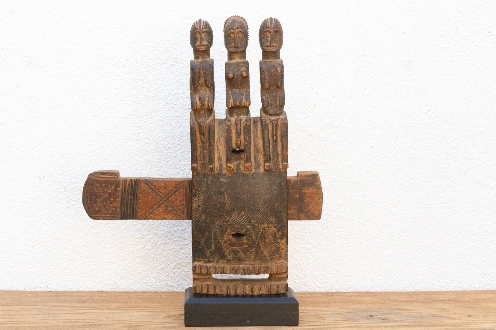 Antique African Bamana Three Guardian Door Lock - 3