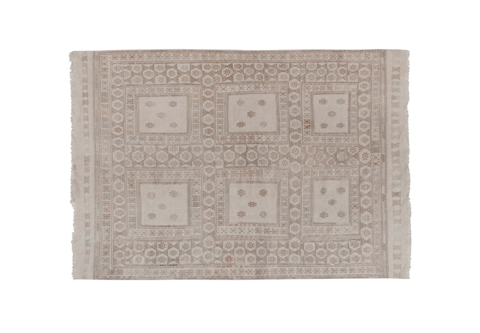 Turkish Jajim Flat-Weave Textile 4'9'' X 7' - 2