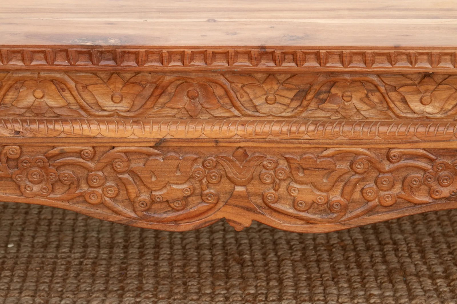 Heavily Carved Opium Coffee Table - 4