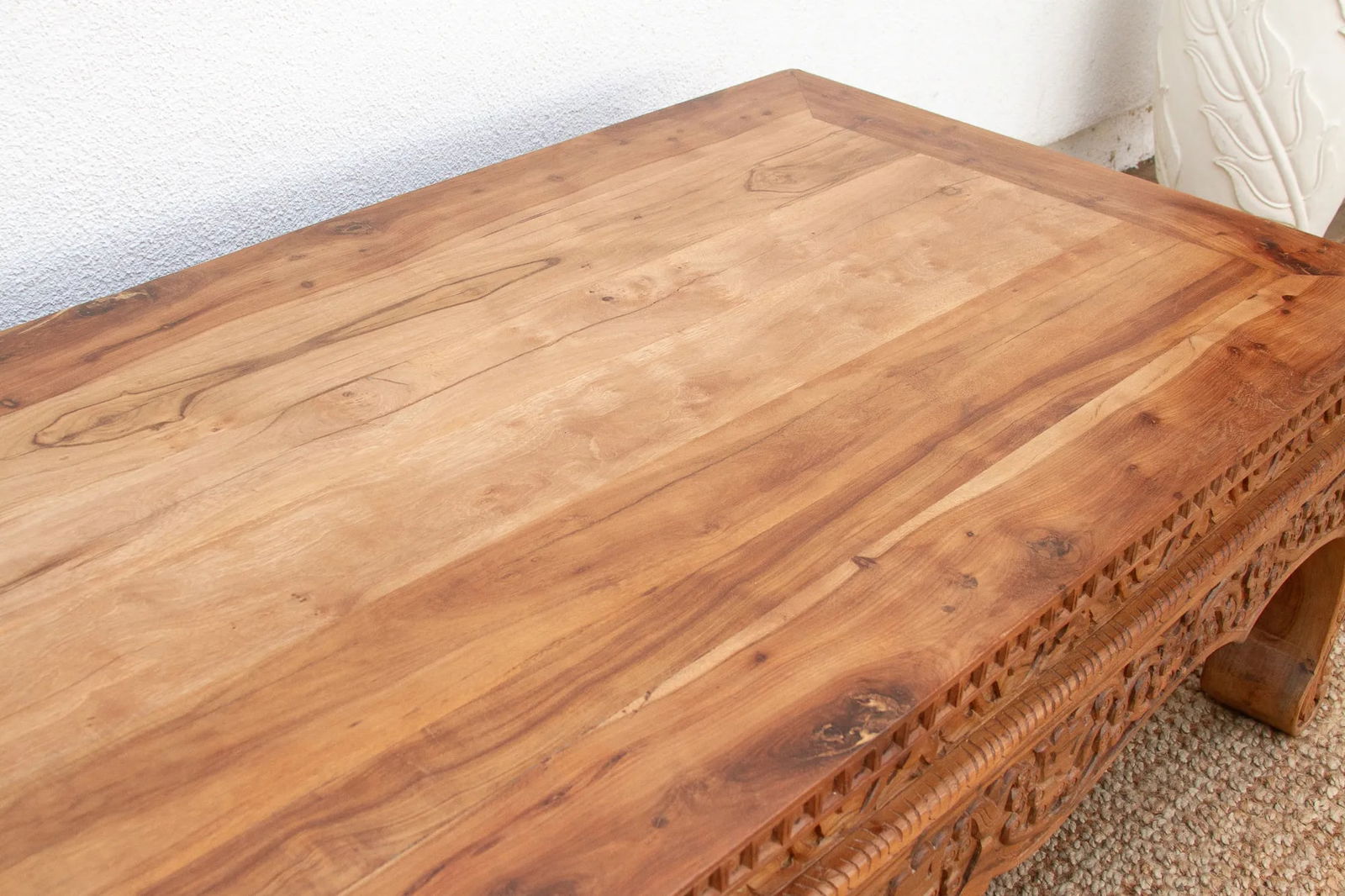 Heavily Carved Opium Coffee Table - 5