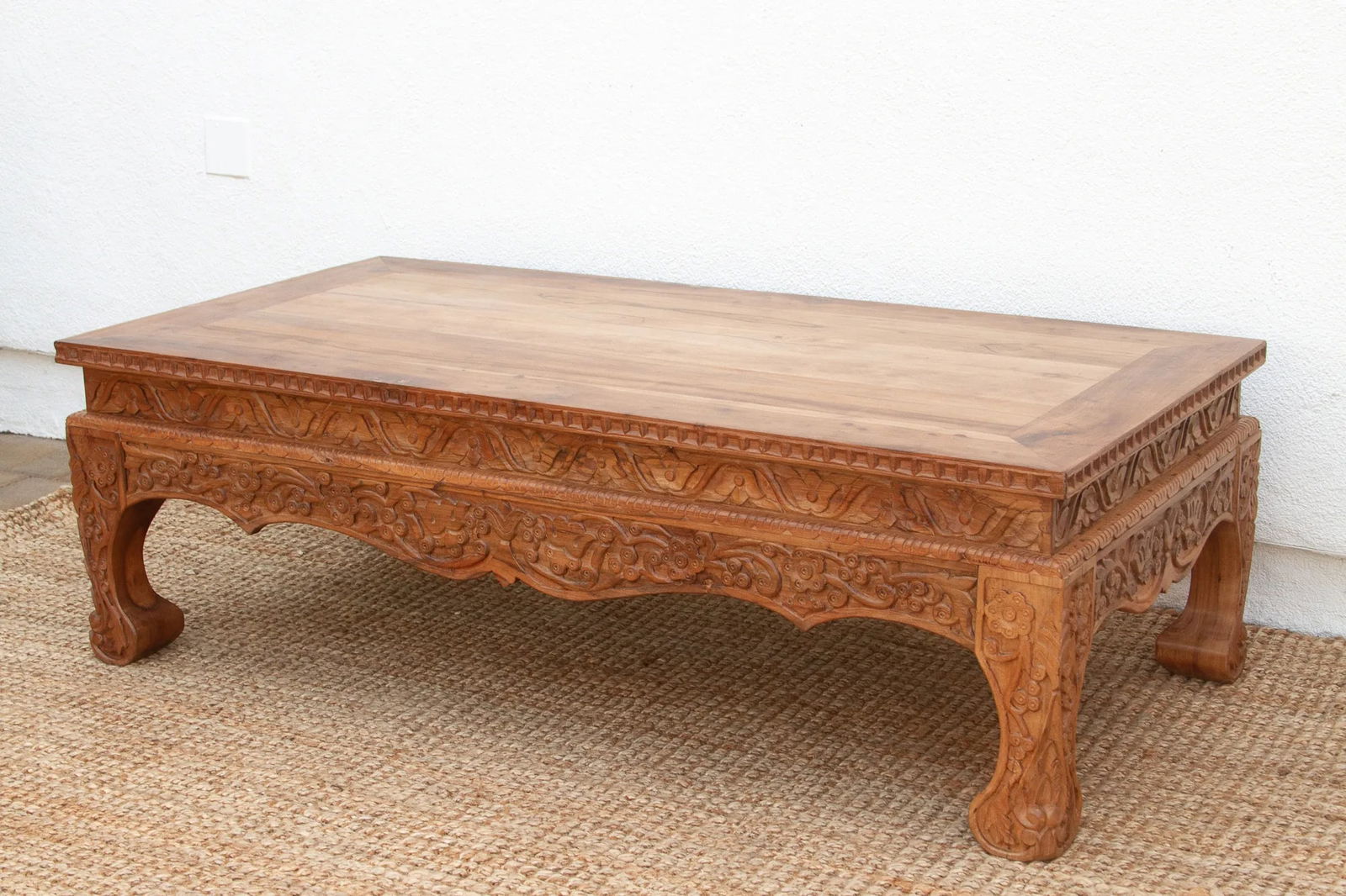 Heavily Carved Opium Coffee Table - 7