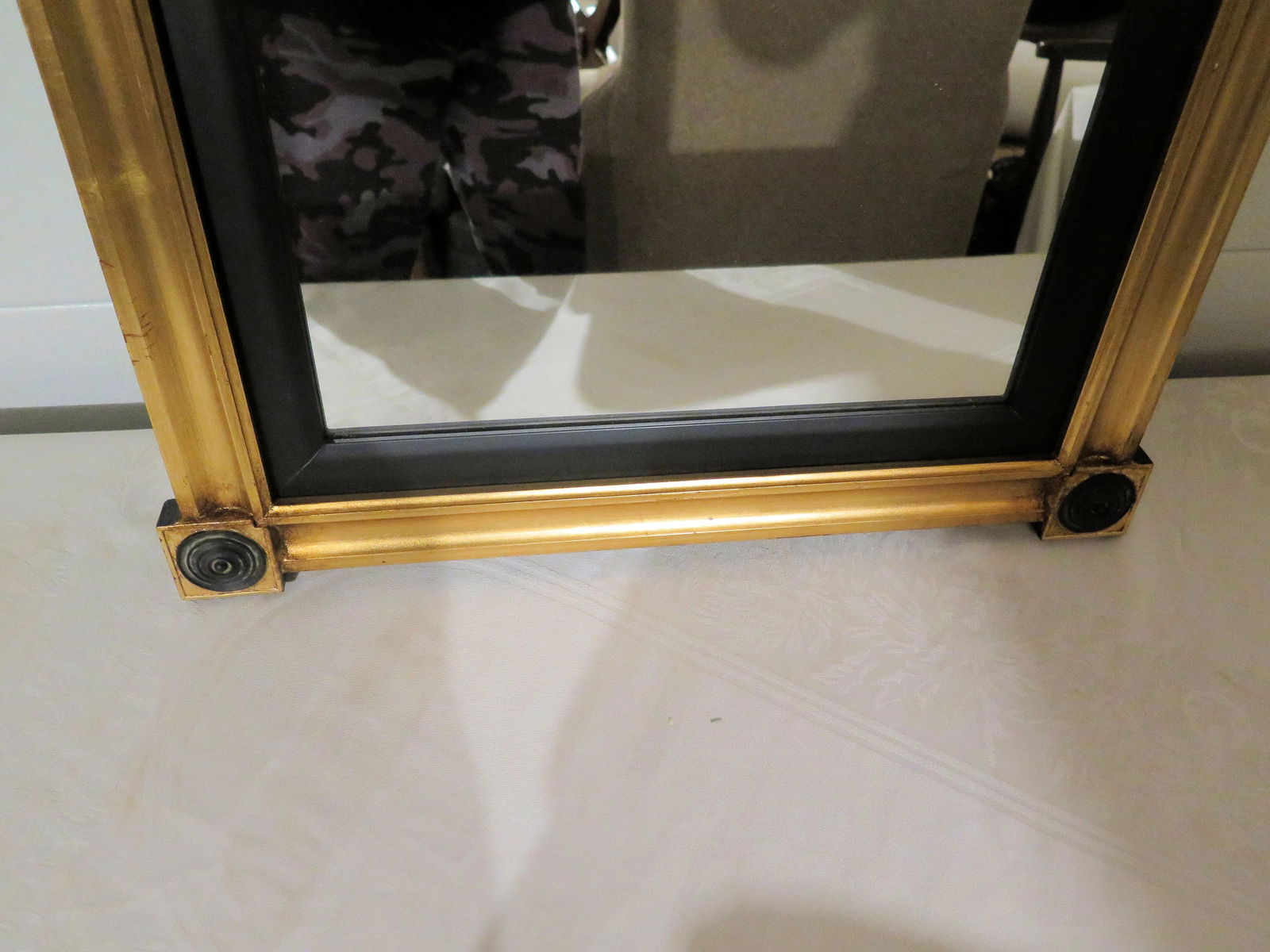 Vintage Empire Revival Gilt Wood Wall Mirror - 4