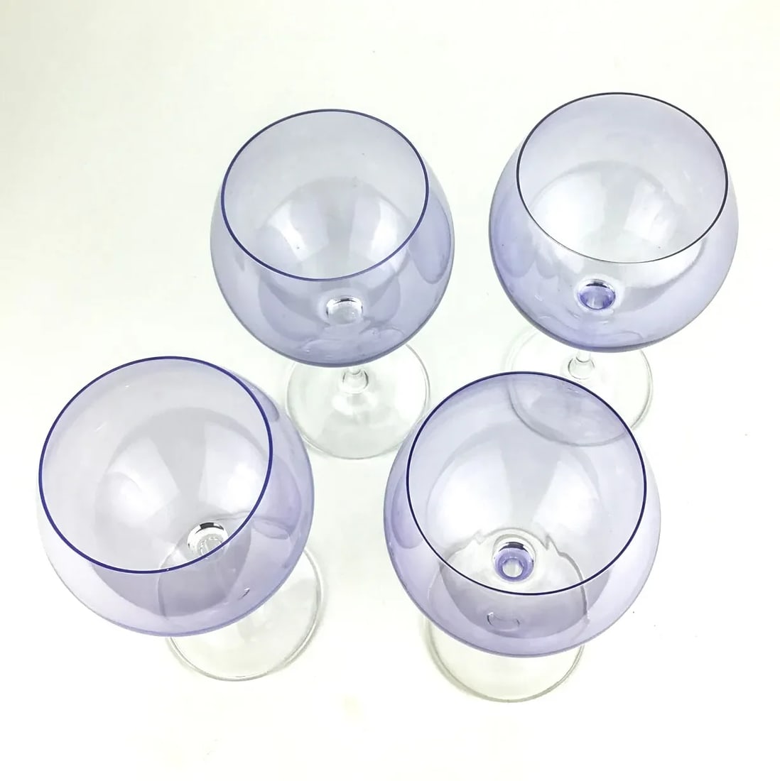 Vintage Crystal Wine Lavender Glass Set of 4 - 3