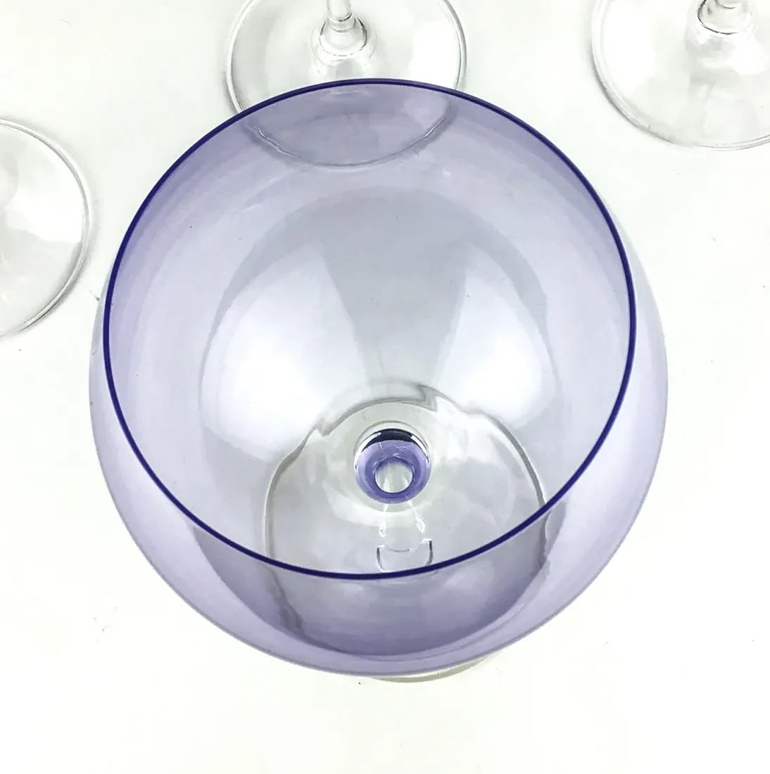 Vintage Crystal Wine Lavender Glass Set of 4 - 4